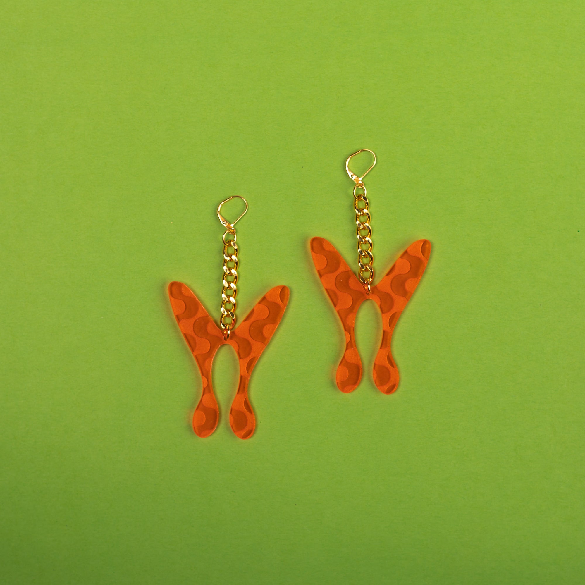 The Wavy Nova Butterfly Chain Earrings