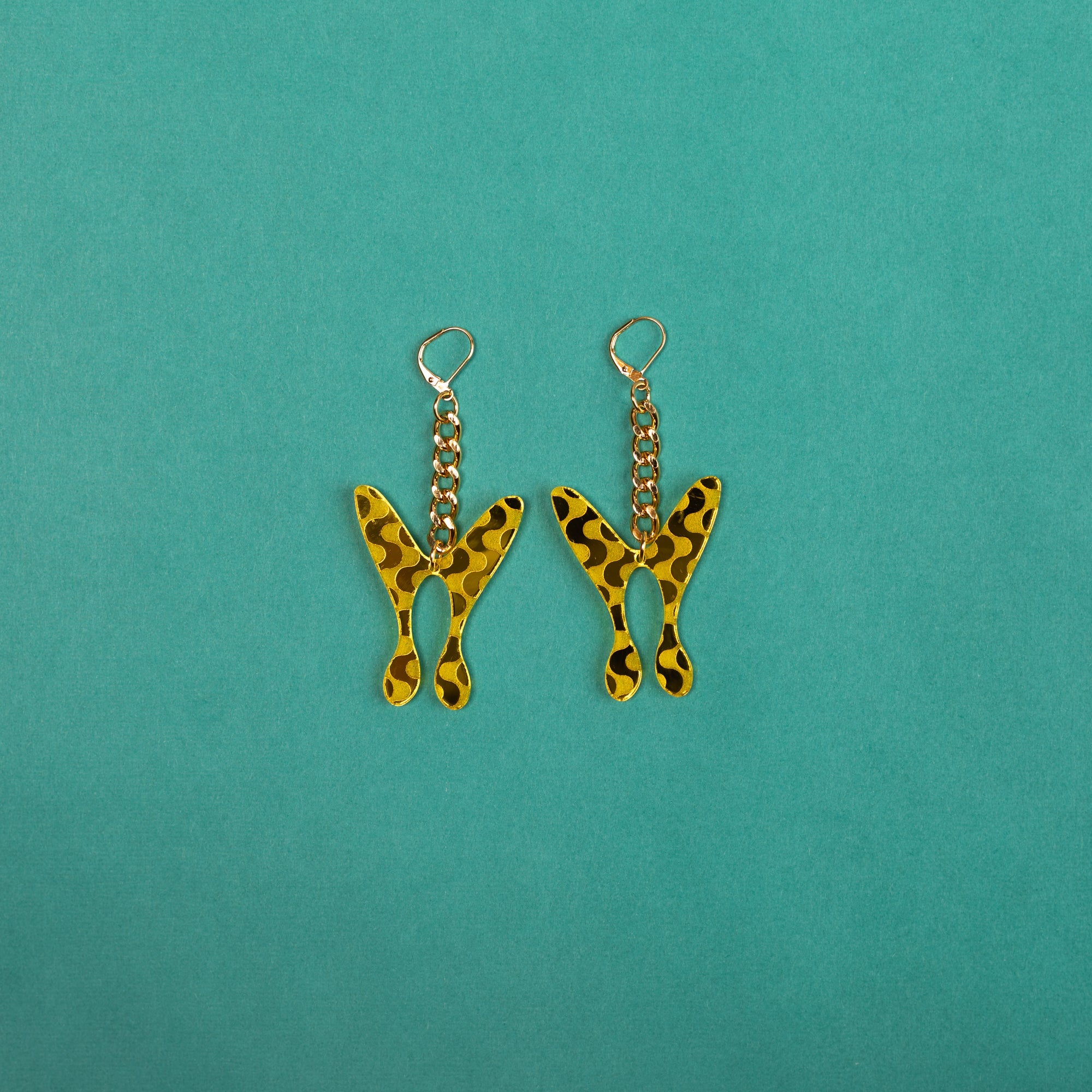 The Wavy Nova Butterfly Chain Earrings