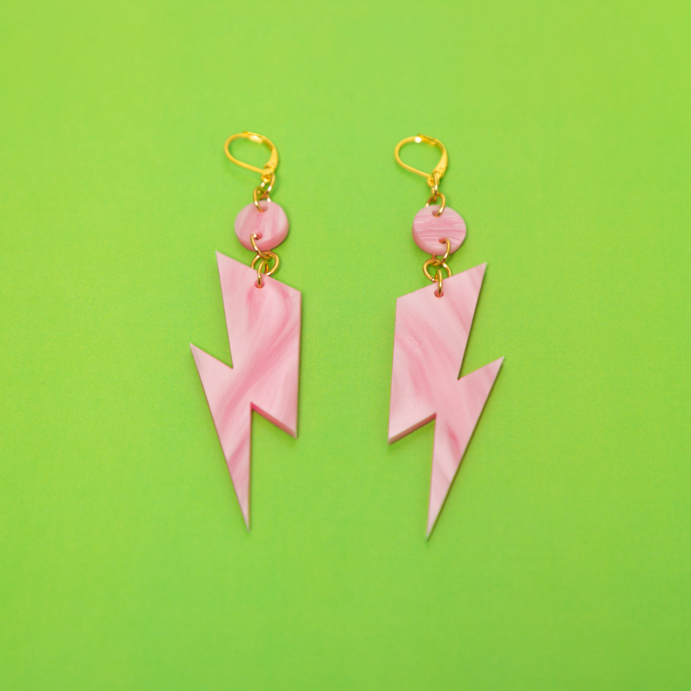 The Ziggy Bolt Dot & Chain Earrings