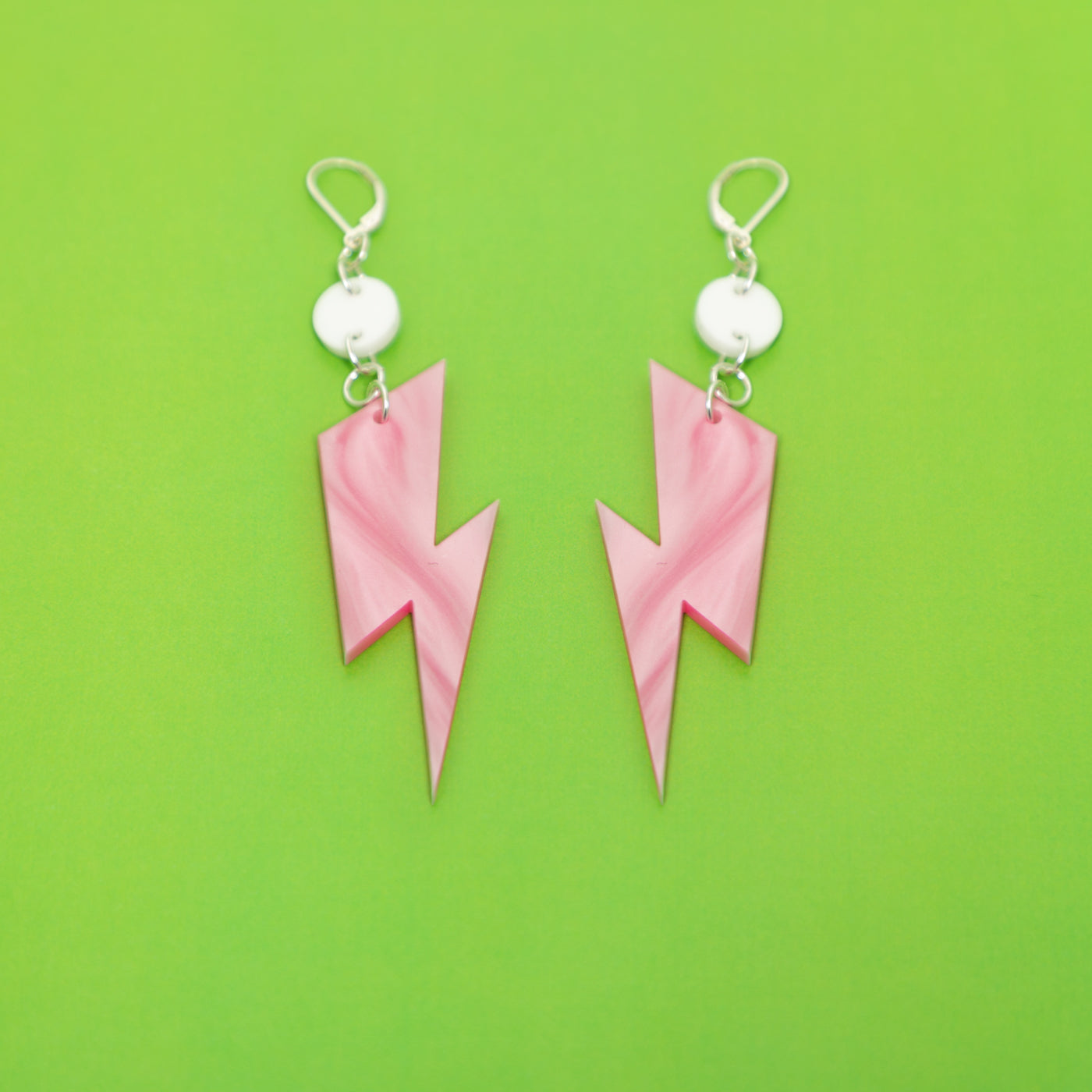 The Ziggy Bolt Dot & Chain Earrings