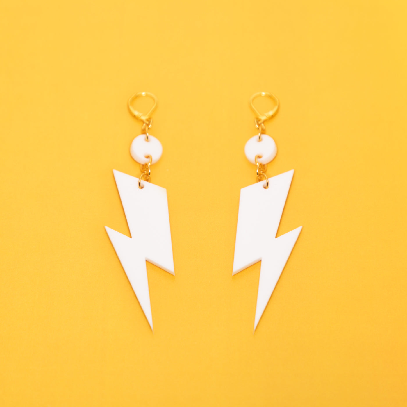 The Ziggy Bolt Dot & Chain Earrings