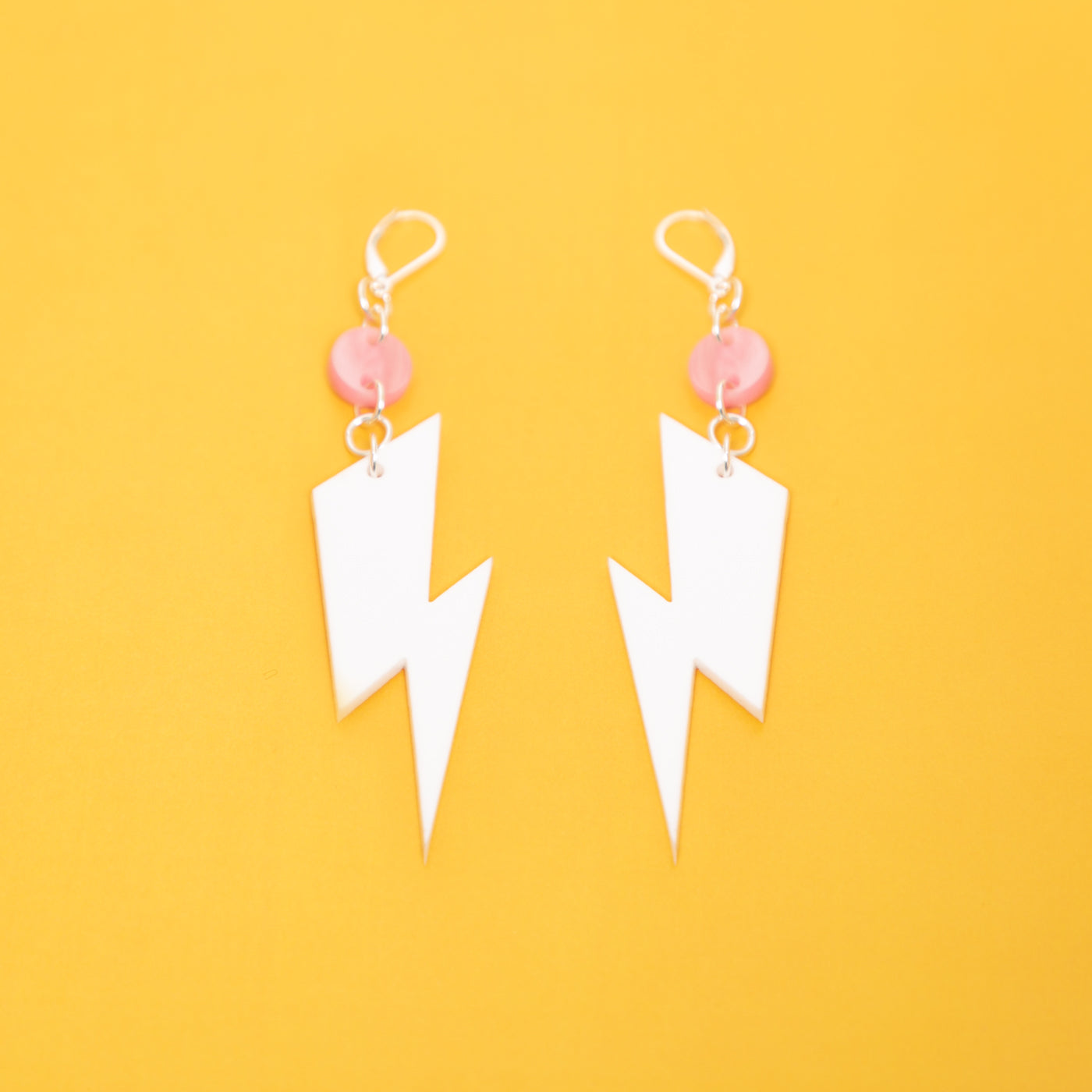 The Ziggy Bolt Dot & Chain Earrings