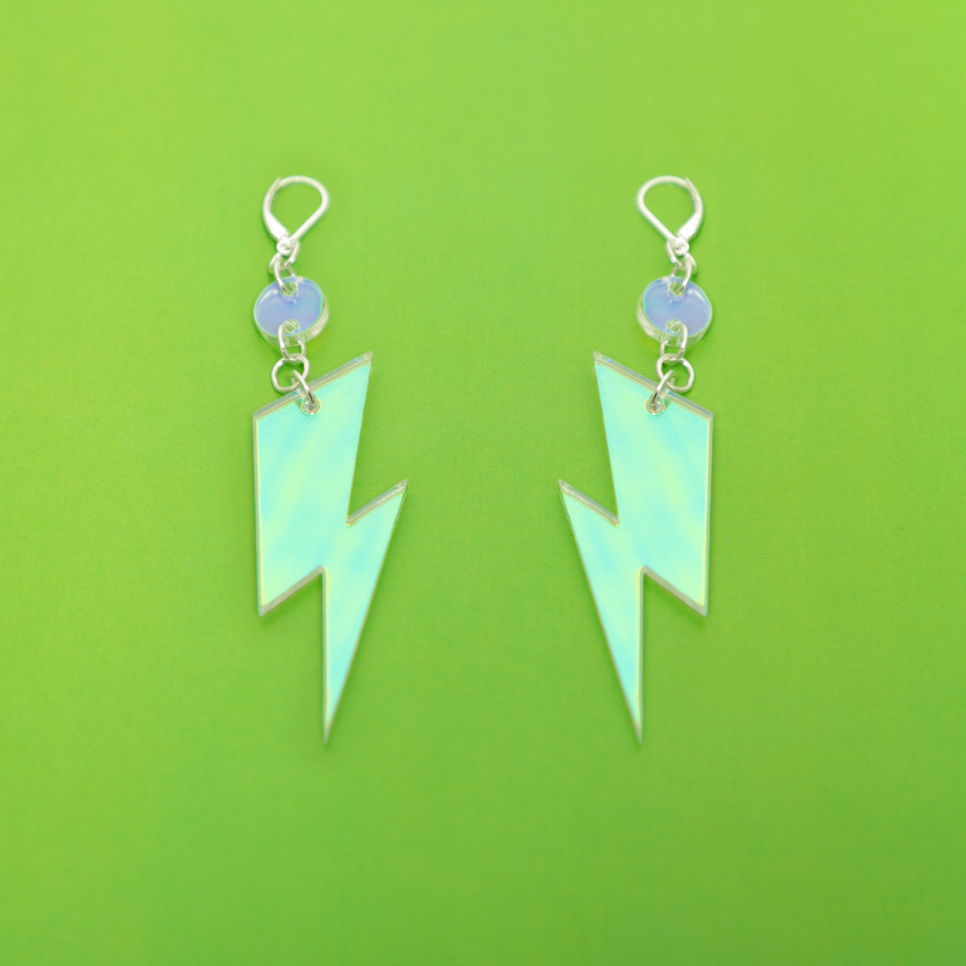 The Ziggy Bolt Dot & Chain Earrings