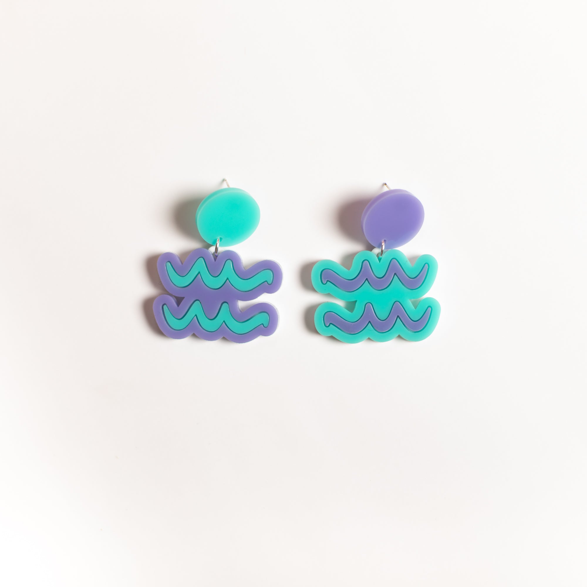 The Aquarius Sign Hanging Stud Earrings