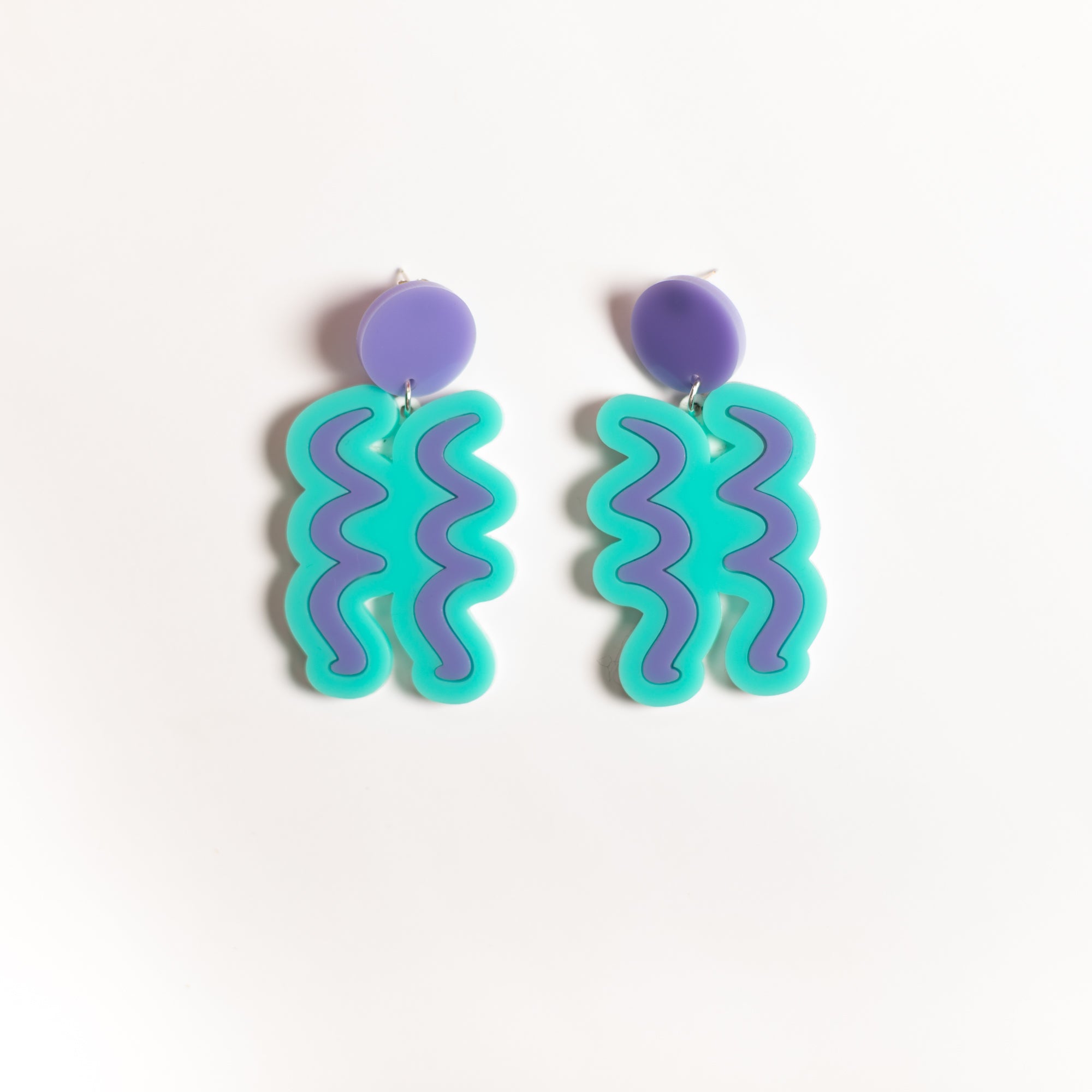 The Aquarius Sign Hanging Stud Earrings