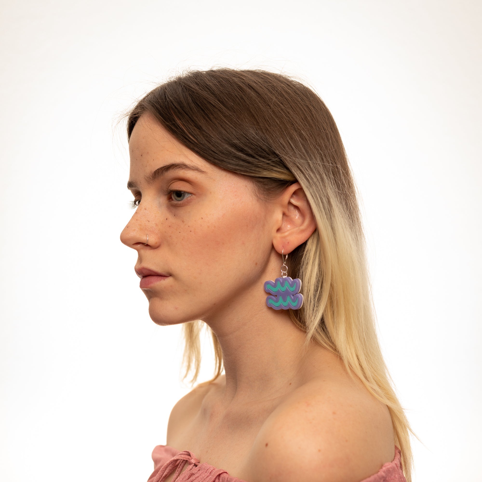 The Aquarius Sign Dangle Earrings