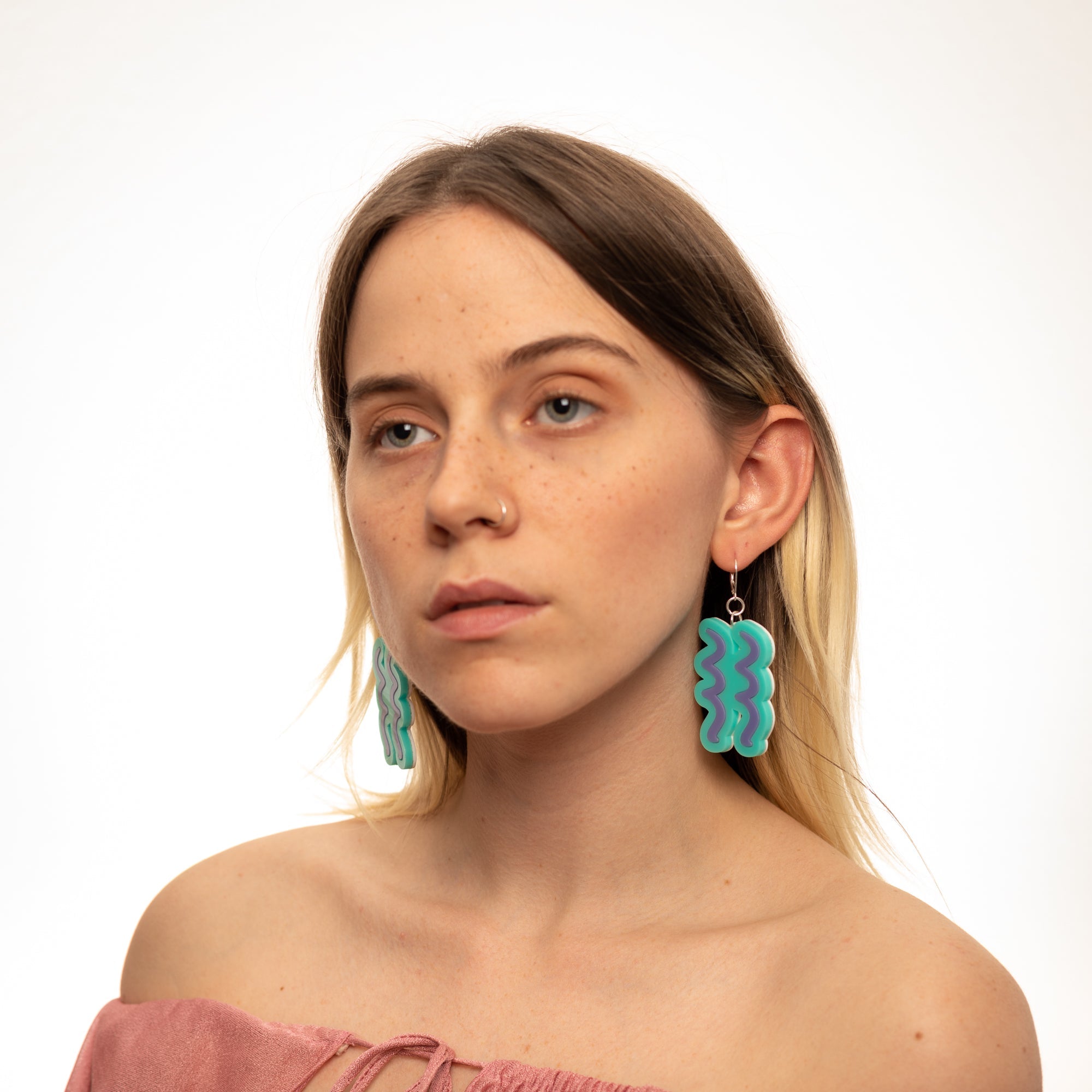 The Aquarius Sign Dangle Earrings
