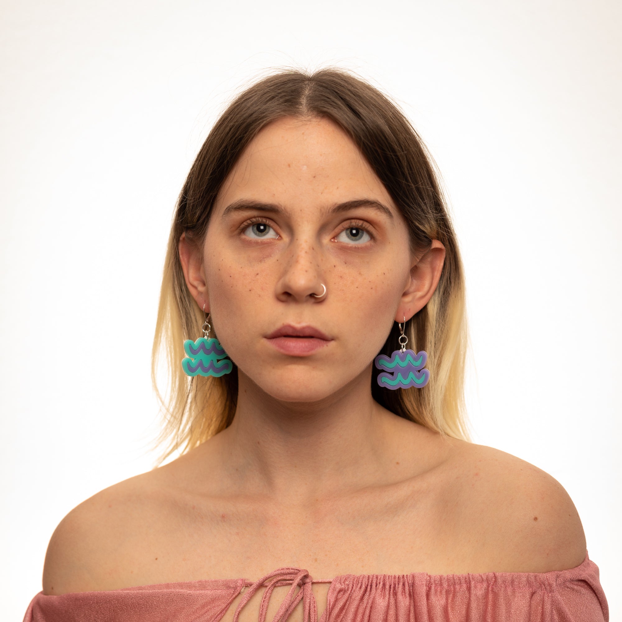 The Aquarius Sign Dangle Earrings