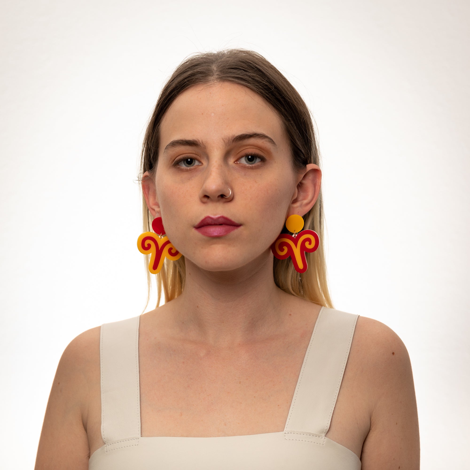 The Aries Sign Hanging Stud Earrings