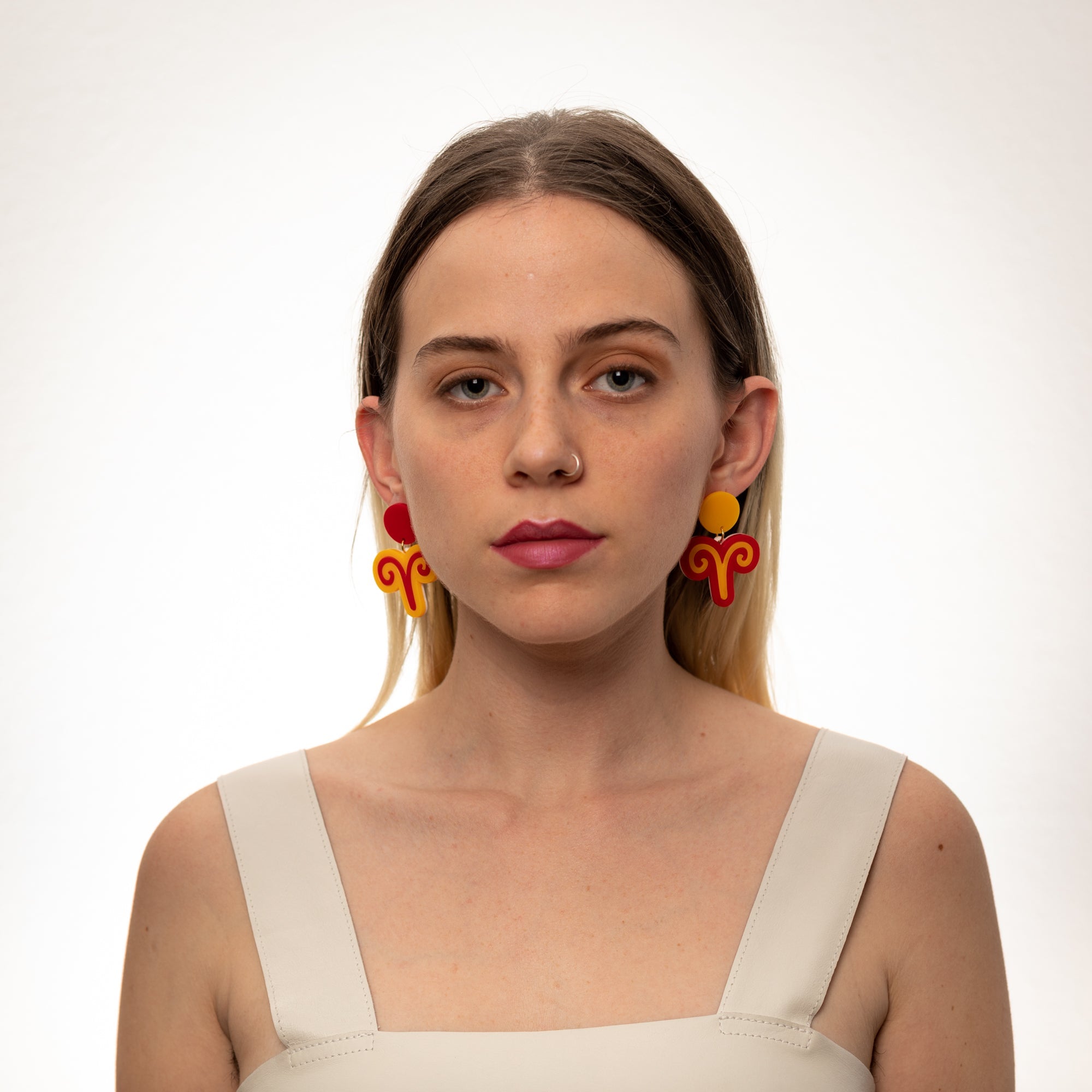 The Aries Sign Hanging Stud Earrings