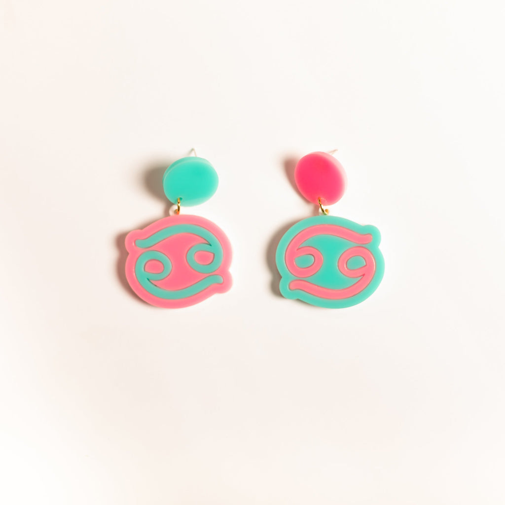 The Cancer Sign Hanging Stud Earrings