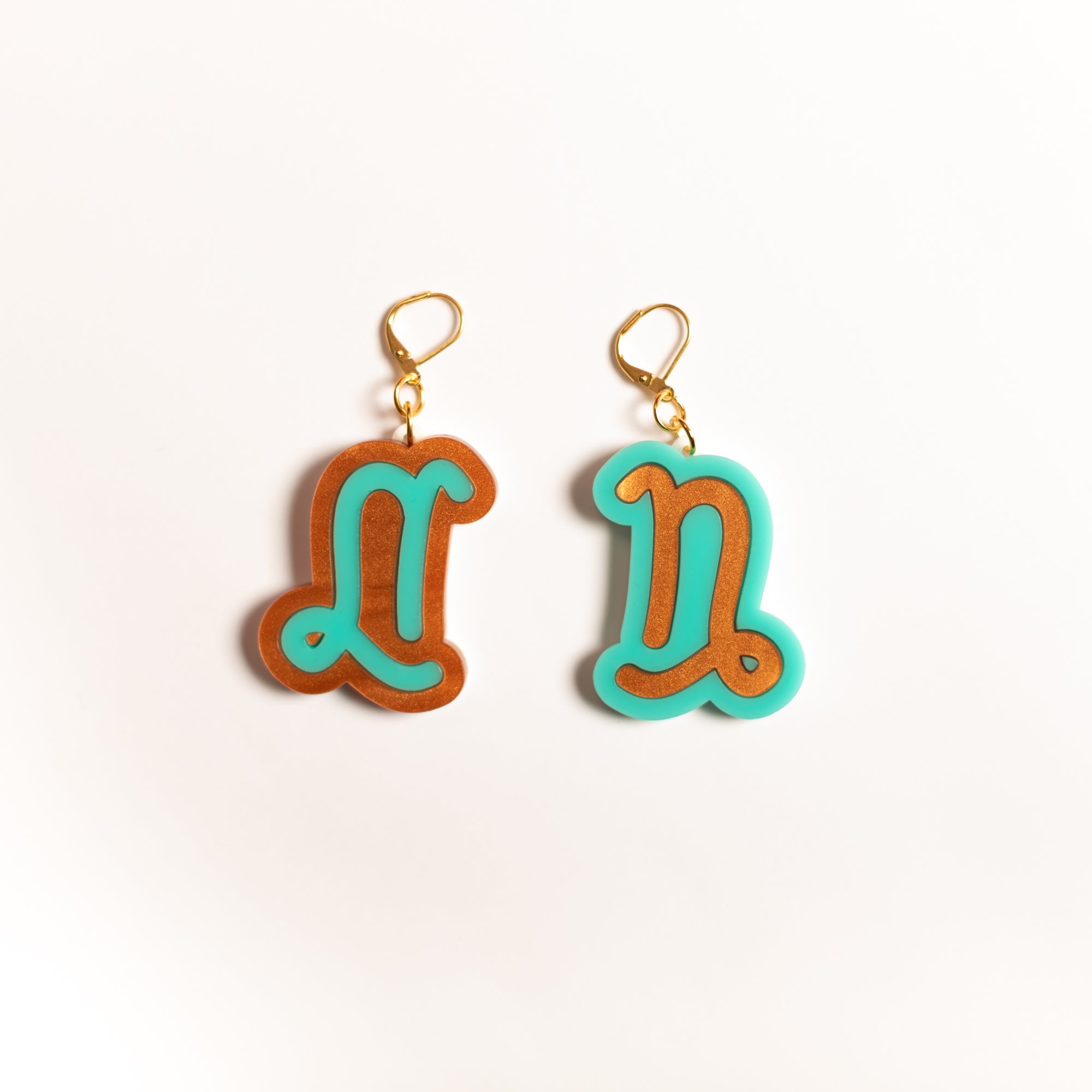 The Capricorn Sign Dangle Earrings