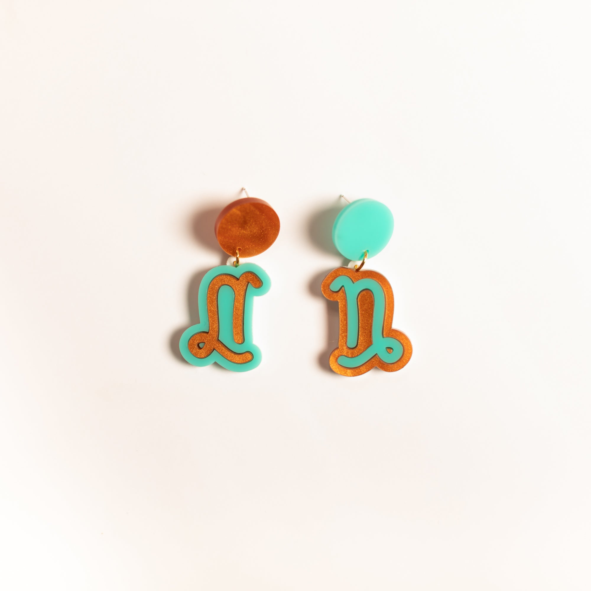 The Capricorn Sign Hanging Stud Earrings