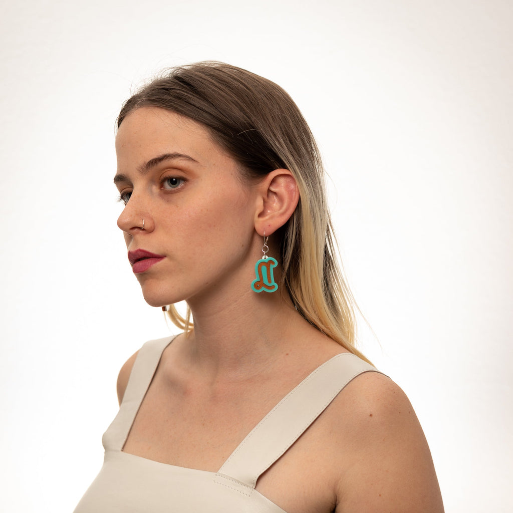 The Capricorn Sign Dangle Earrings