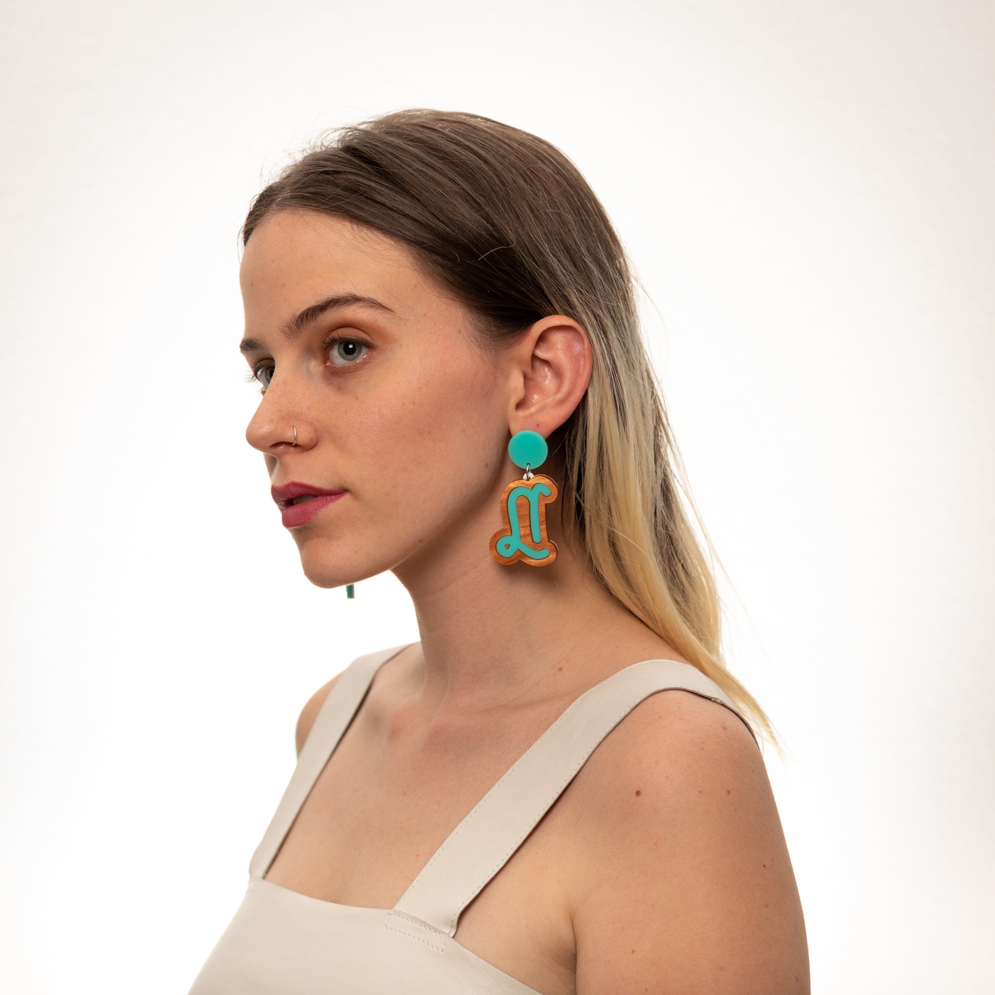 The Capricorn Sign Hanging Stud Earrings