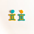 The Gemini Sign Hanging Stud Earrings