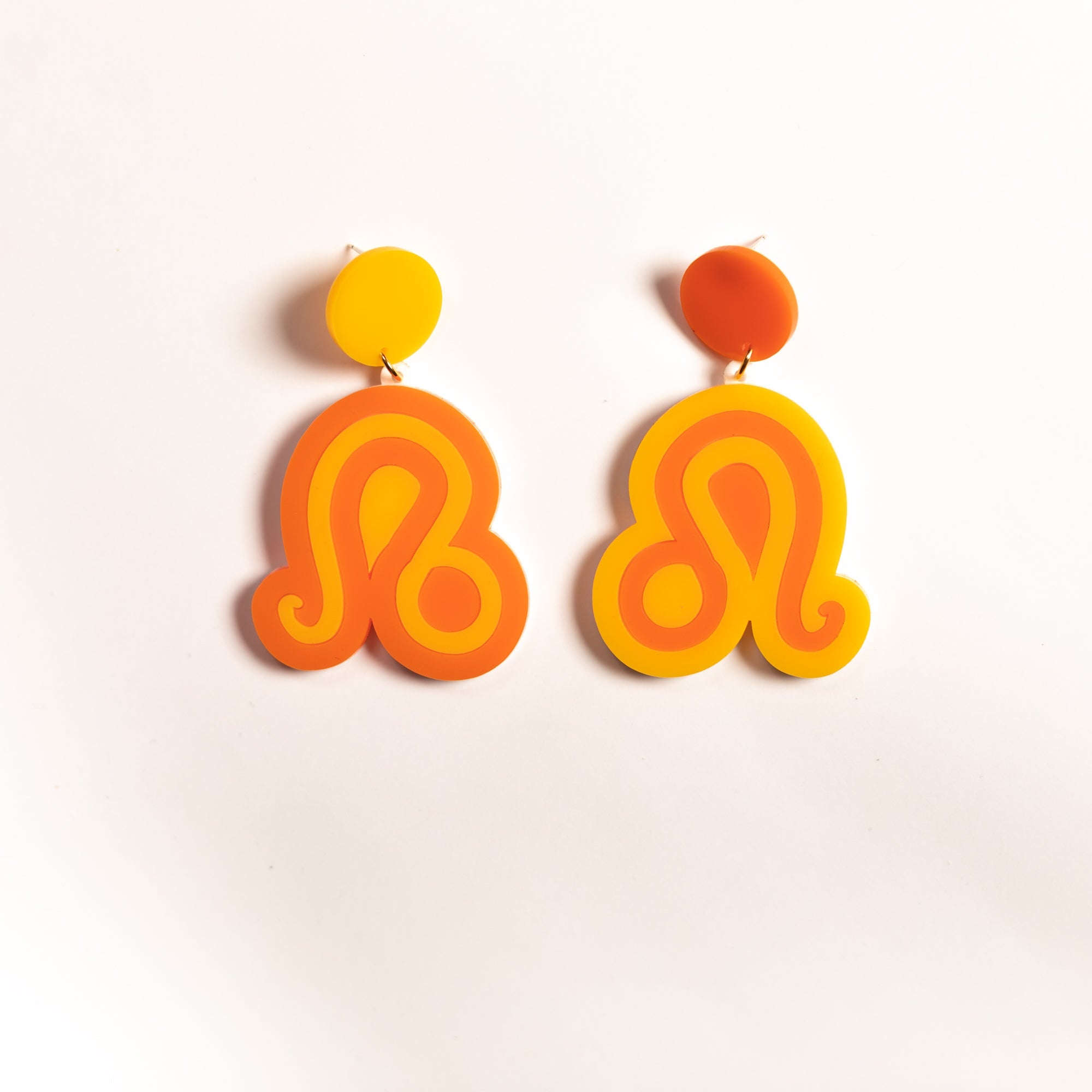 The Leo Sign Hanging Stud Earrings