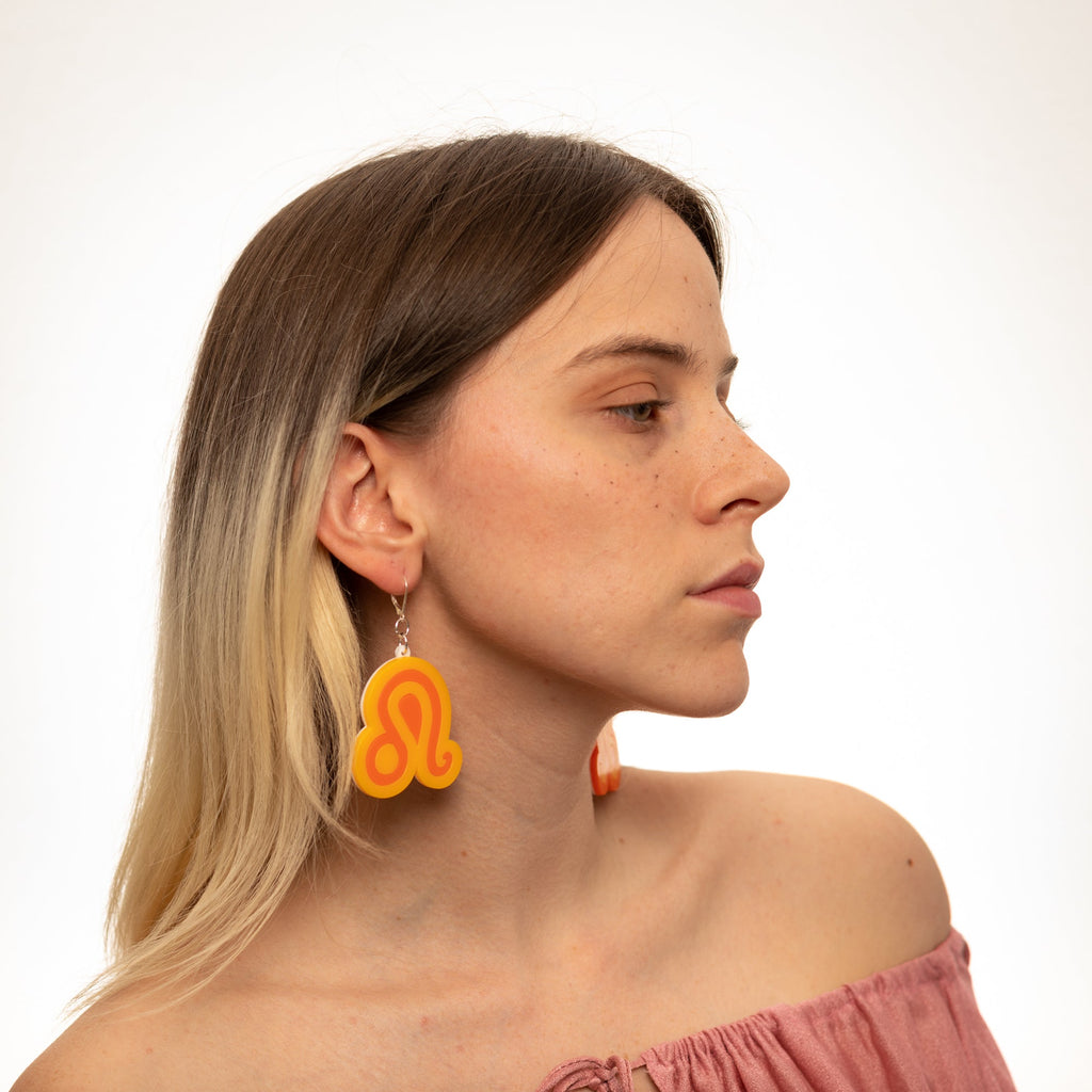 The Leo Sign Dangle Earrings