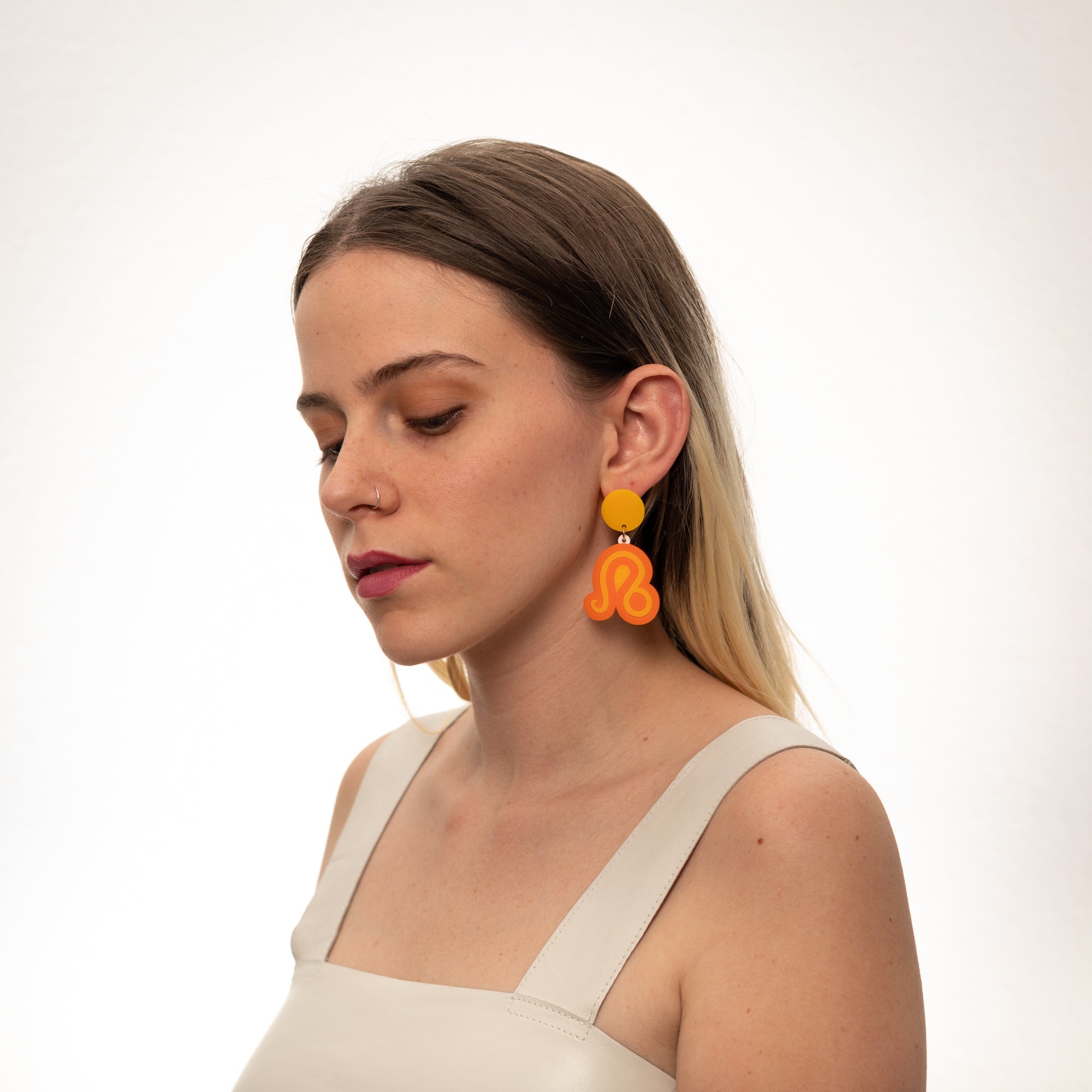 The Leo Sign Hanging Stud Earrings