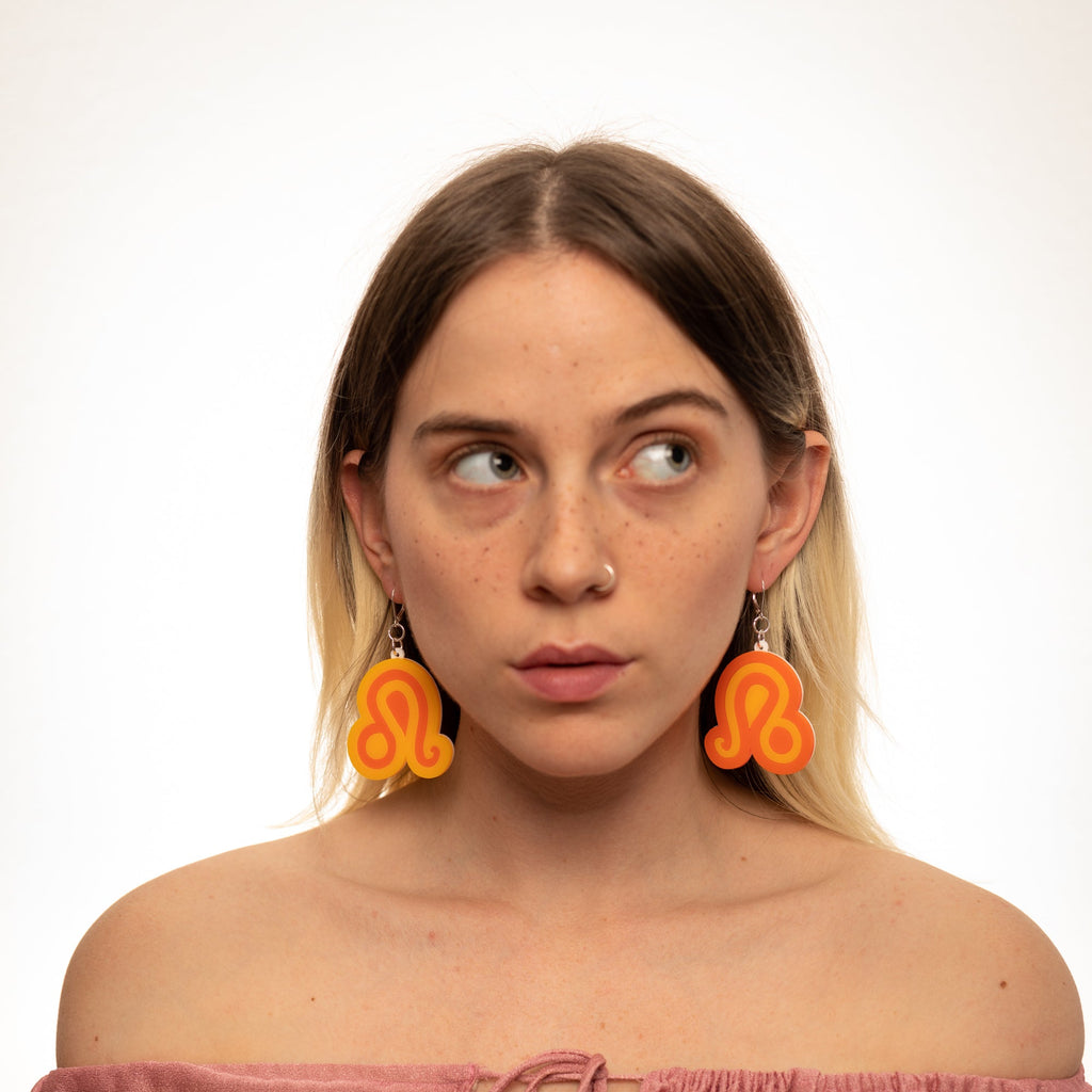 The Leo Sign Dangle Earrings