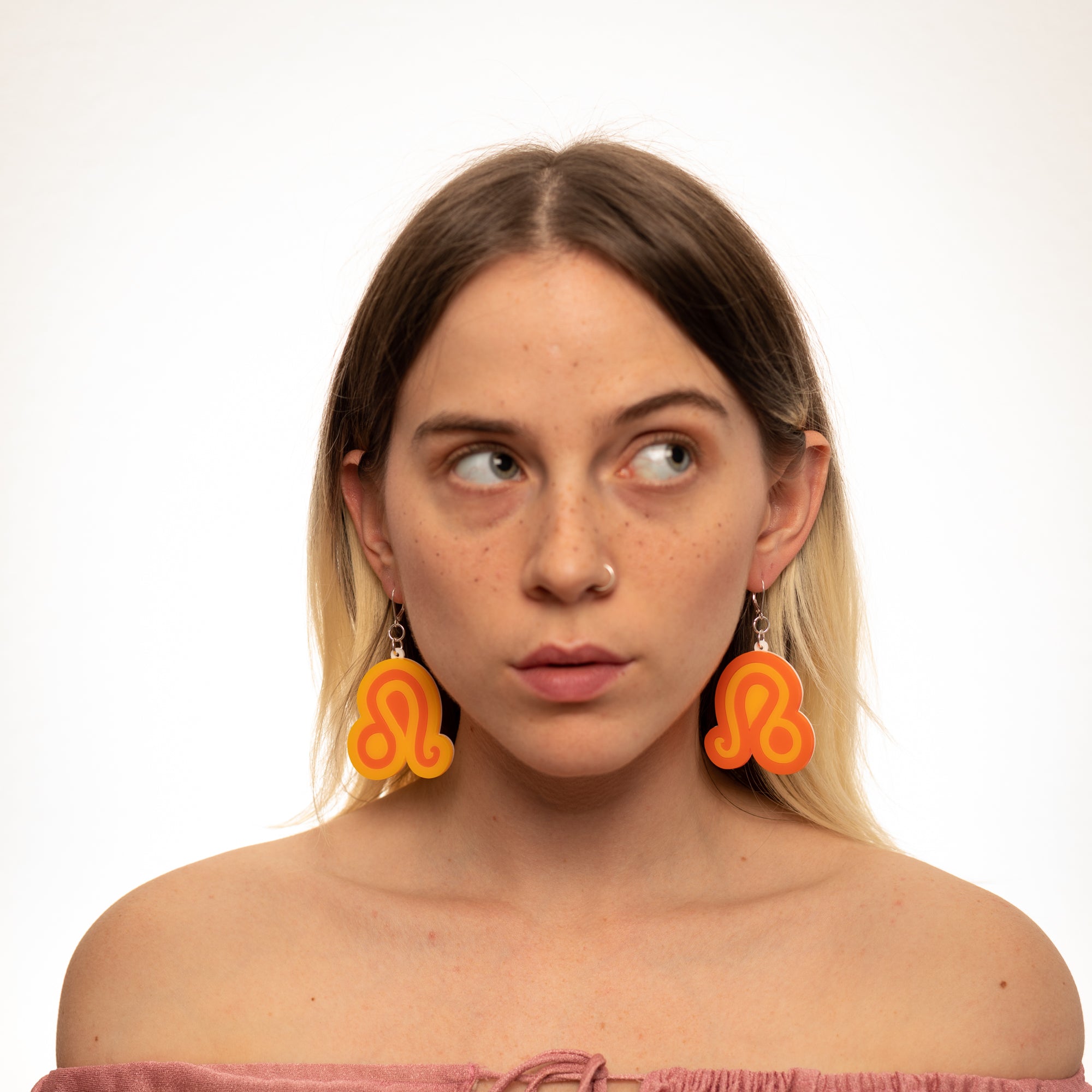 The Leo Sign Dangle Earrings
