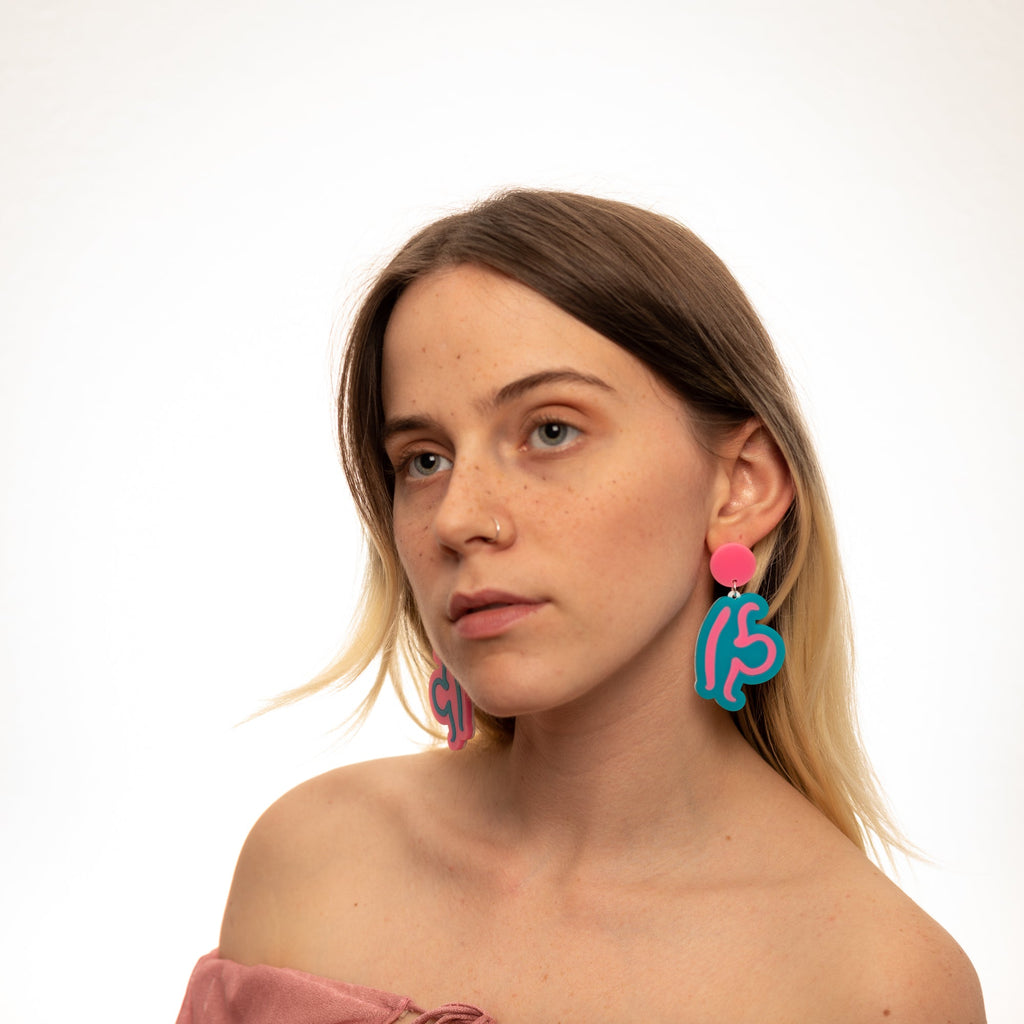 The Libra Sign Hanging Stud Earrings