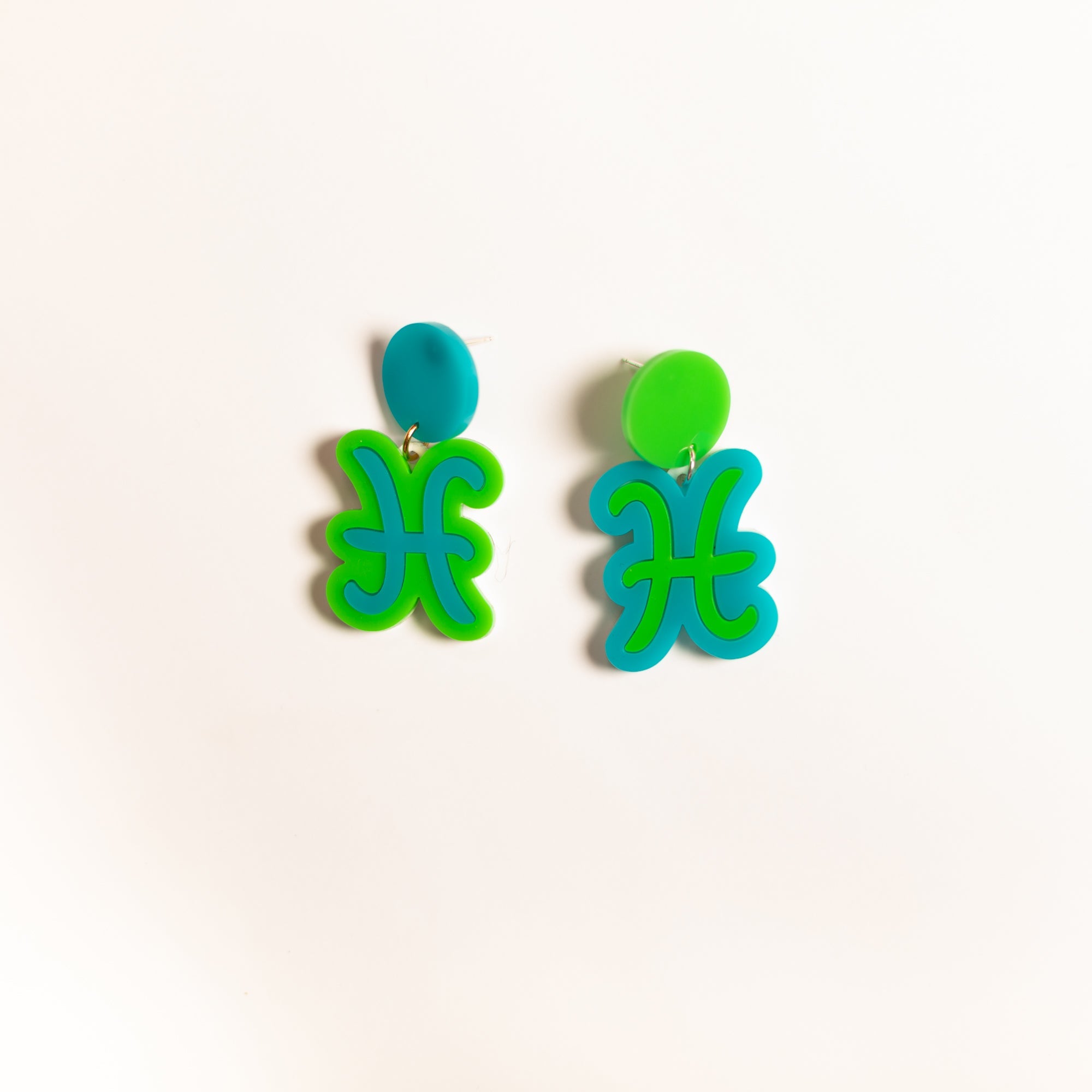The Pisces Sign Hanging Stud Earrings