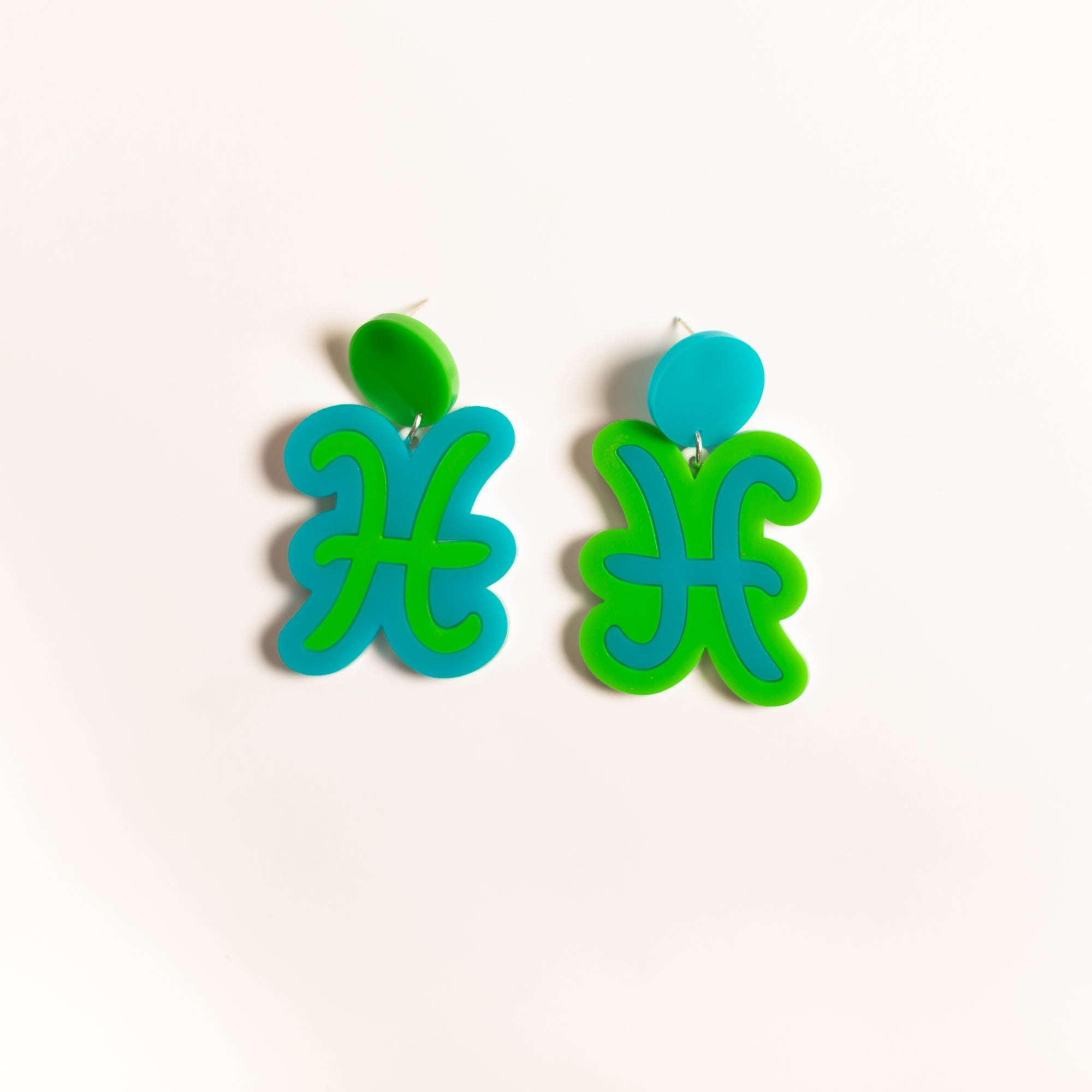 The Pisces Sign Hanging Stud Earrings