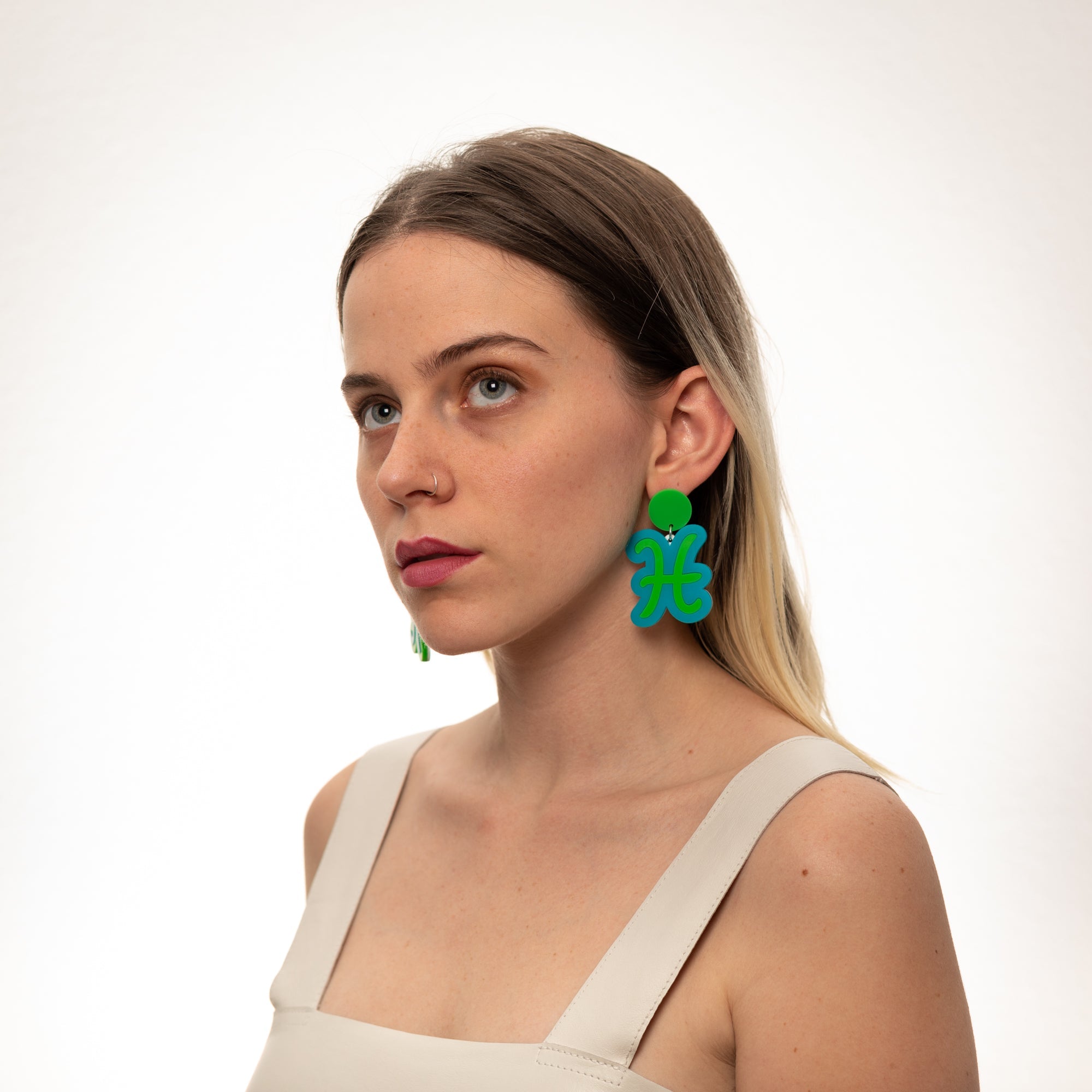 The Pisces Sign Hanging Stud Earrings