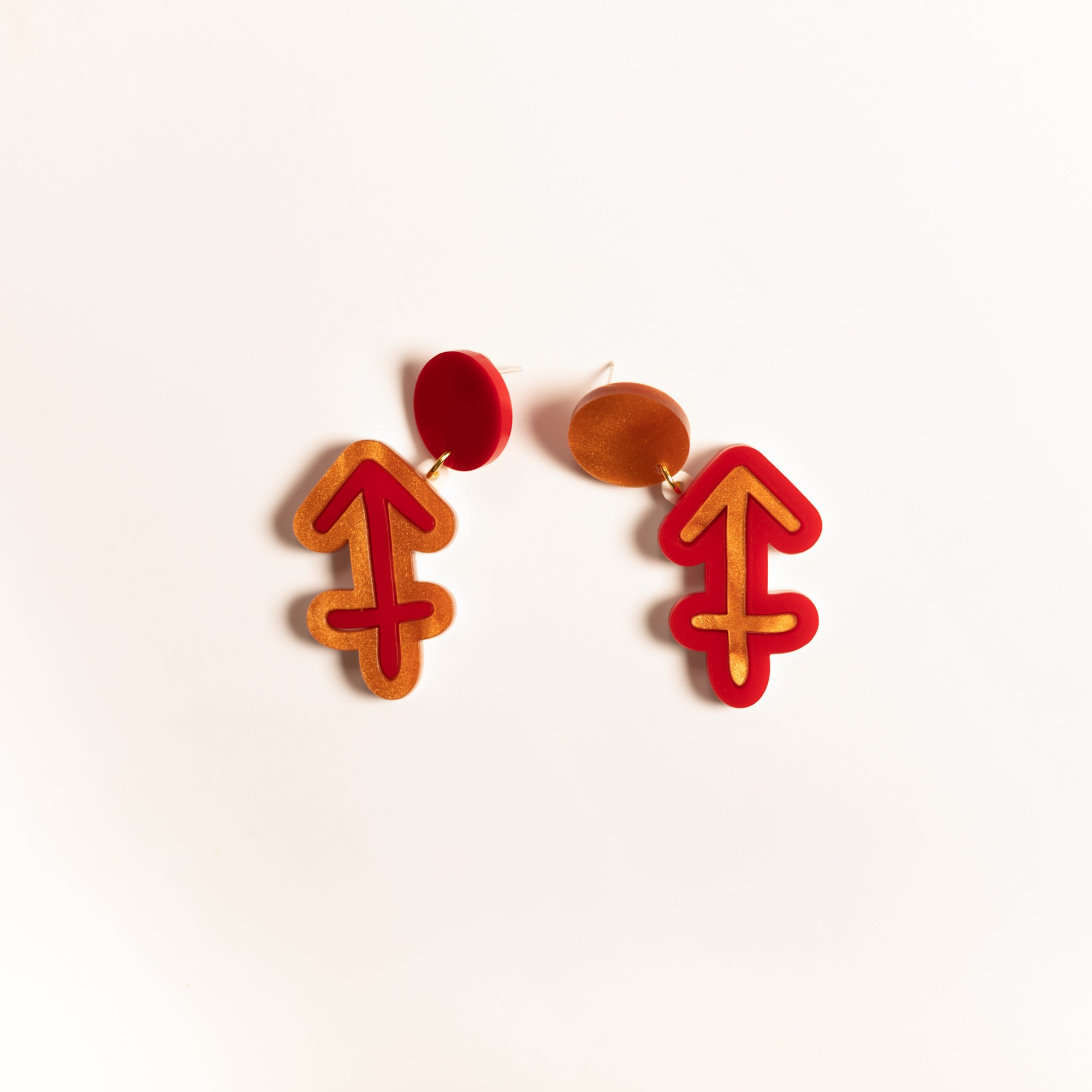 The Sagittarius Sign Hanging Stud Earrings