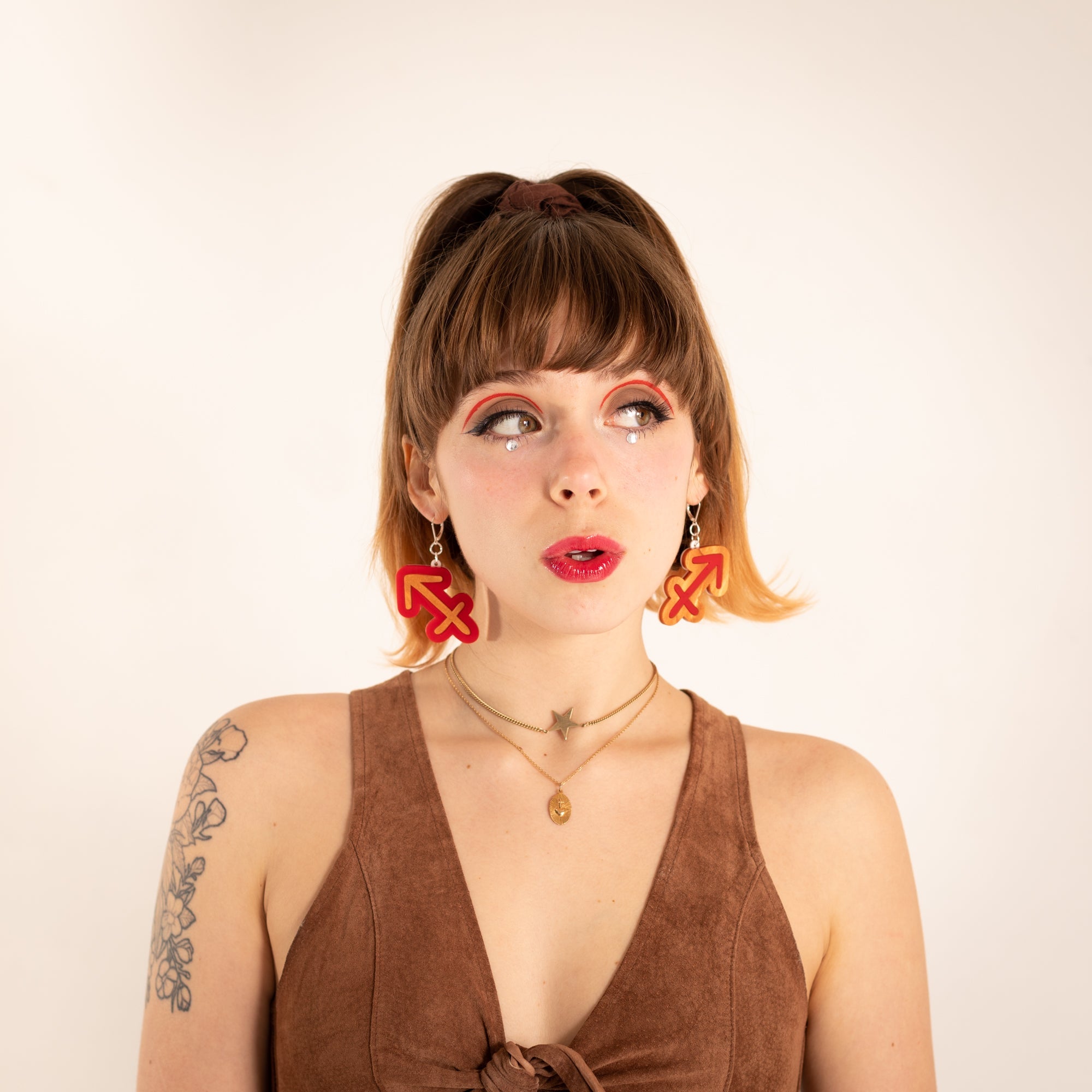 The Sagittarius Sign Dangle Earrings