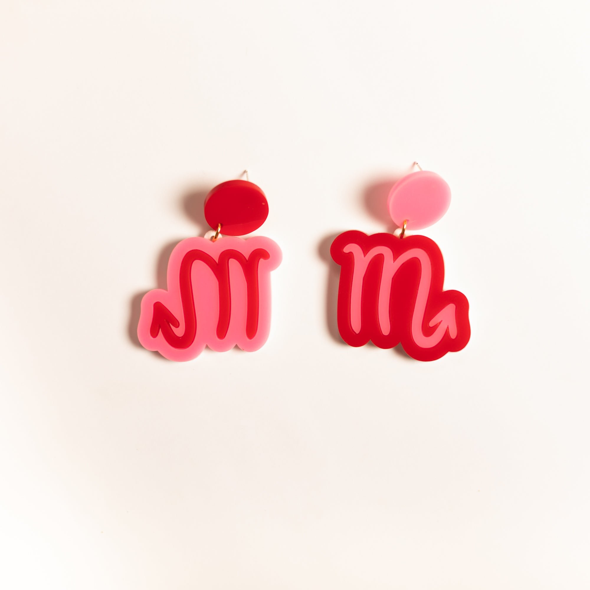 The Scorpio Sign Hanging Stud Earrings