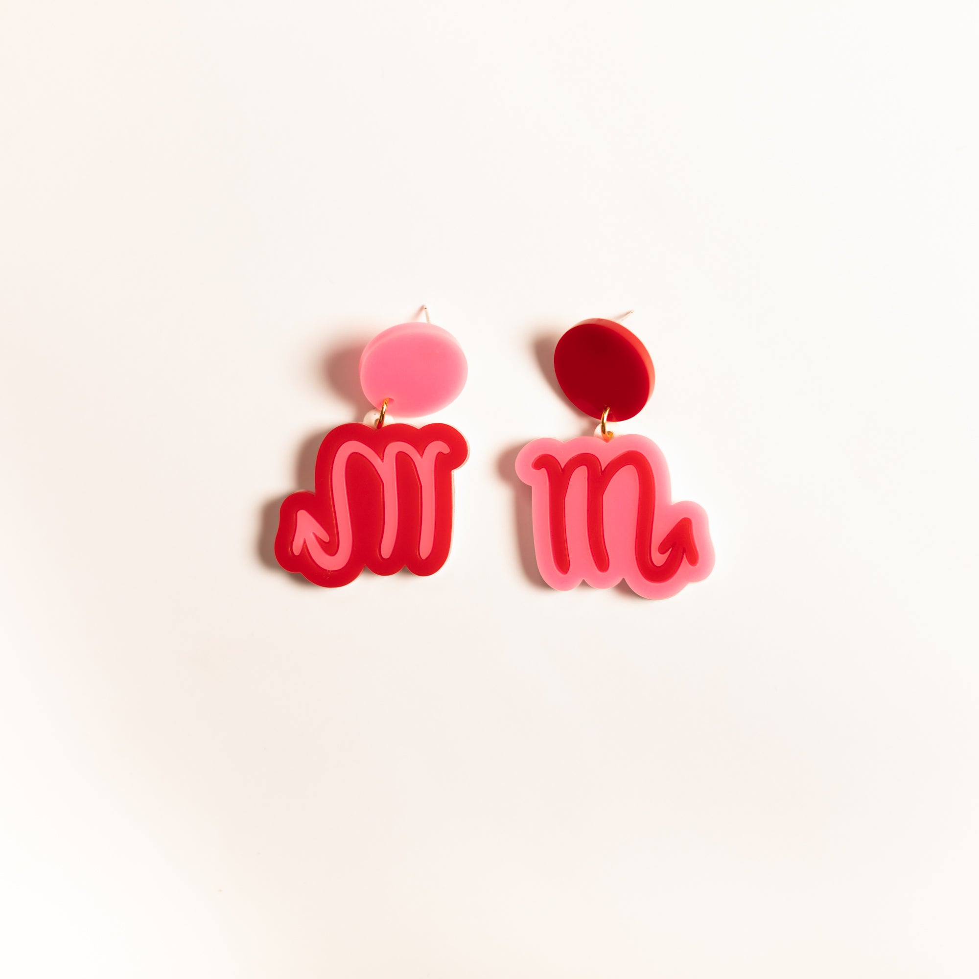 The Scorpio Sign Hanging Stud Earrings