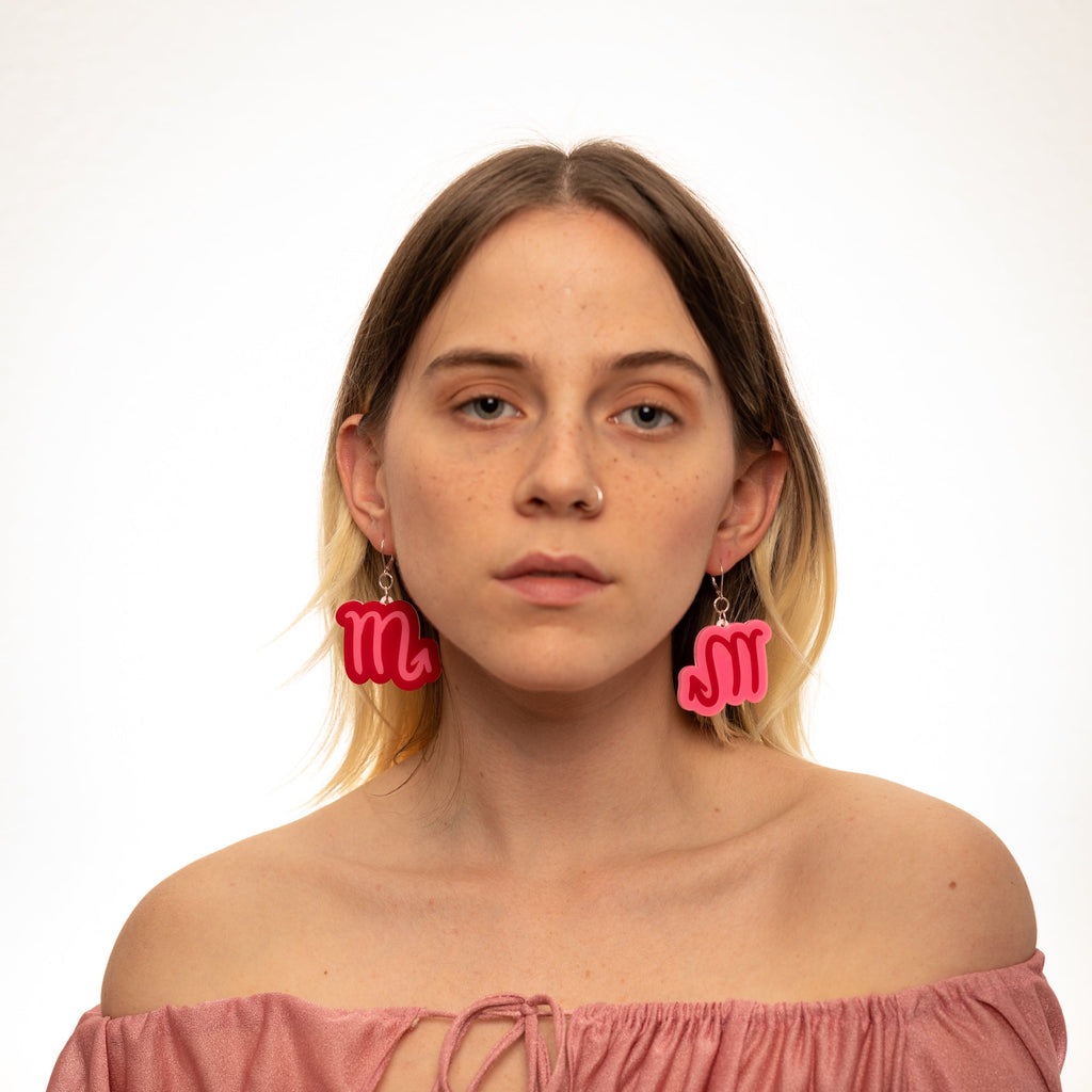 The Scorpio Sign Dangle Earrings