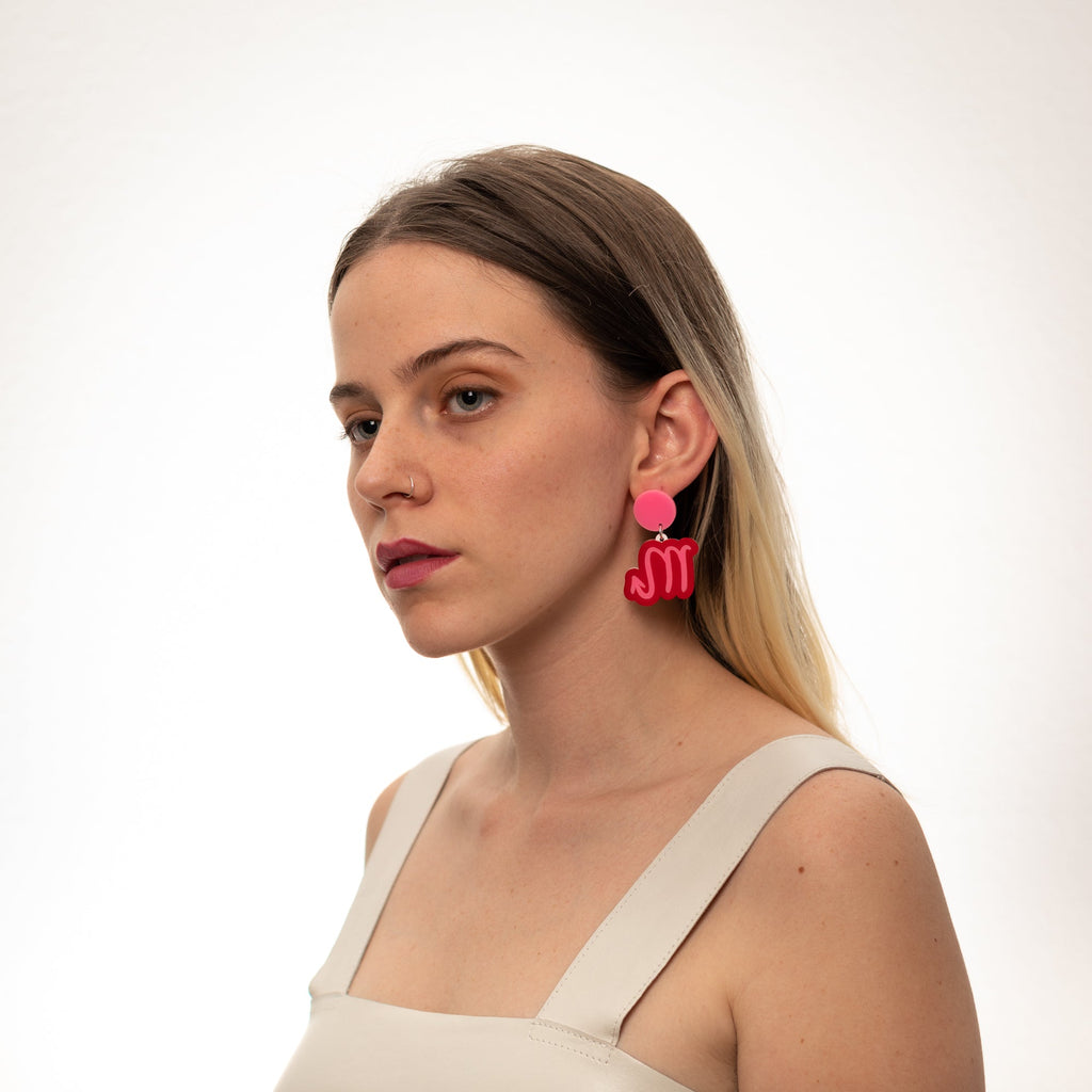 The Scorpio Sign Hanging Stud Earrings