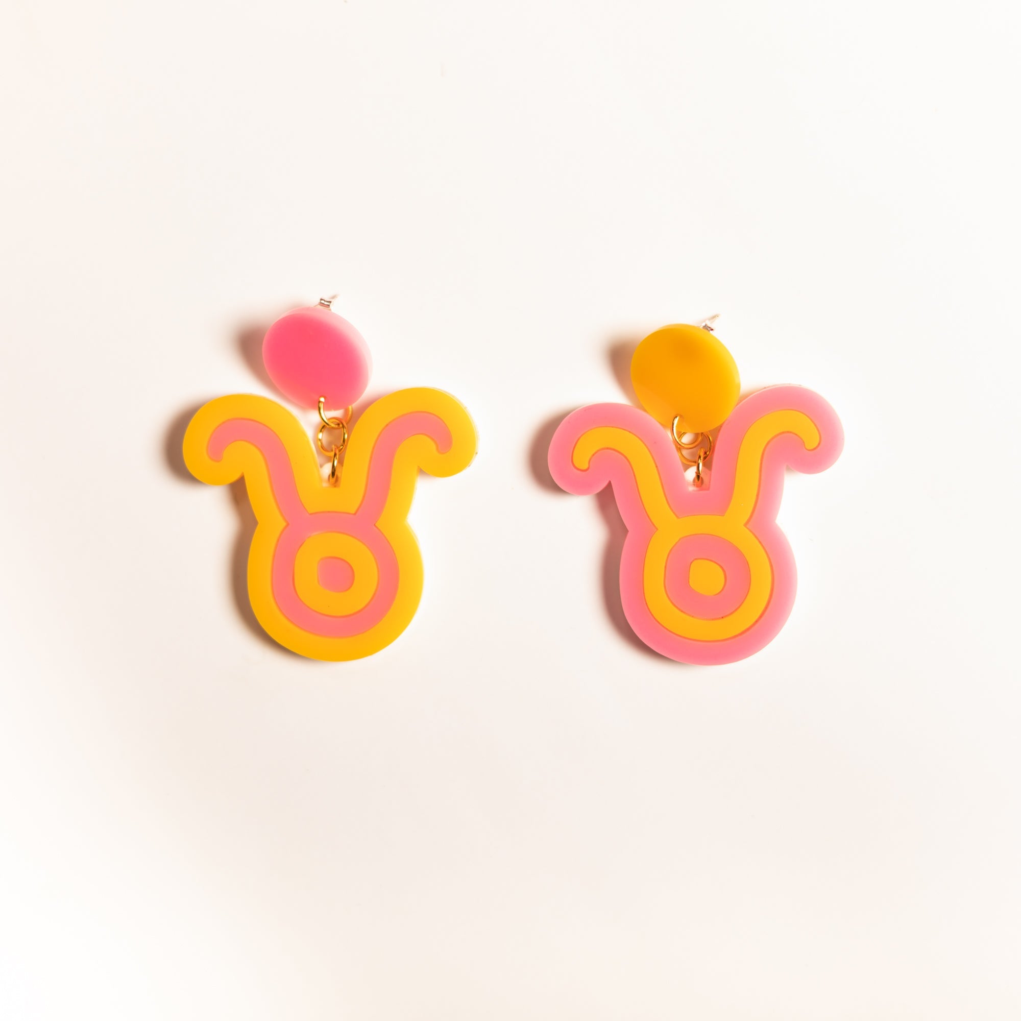 The Taurus Sign Hanging Stud Earrings