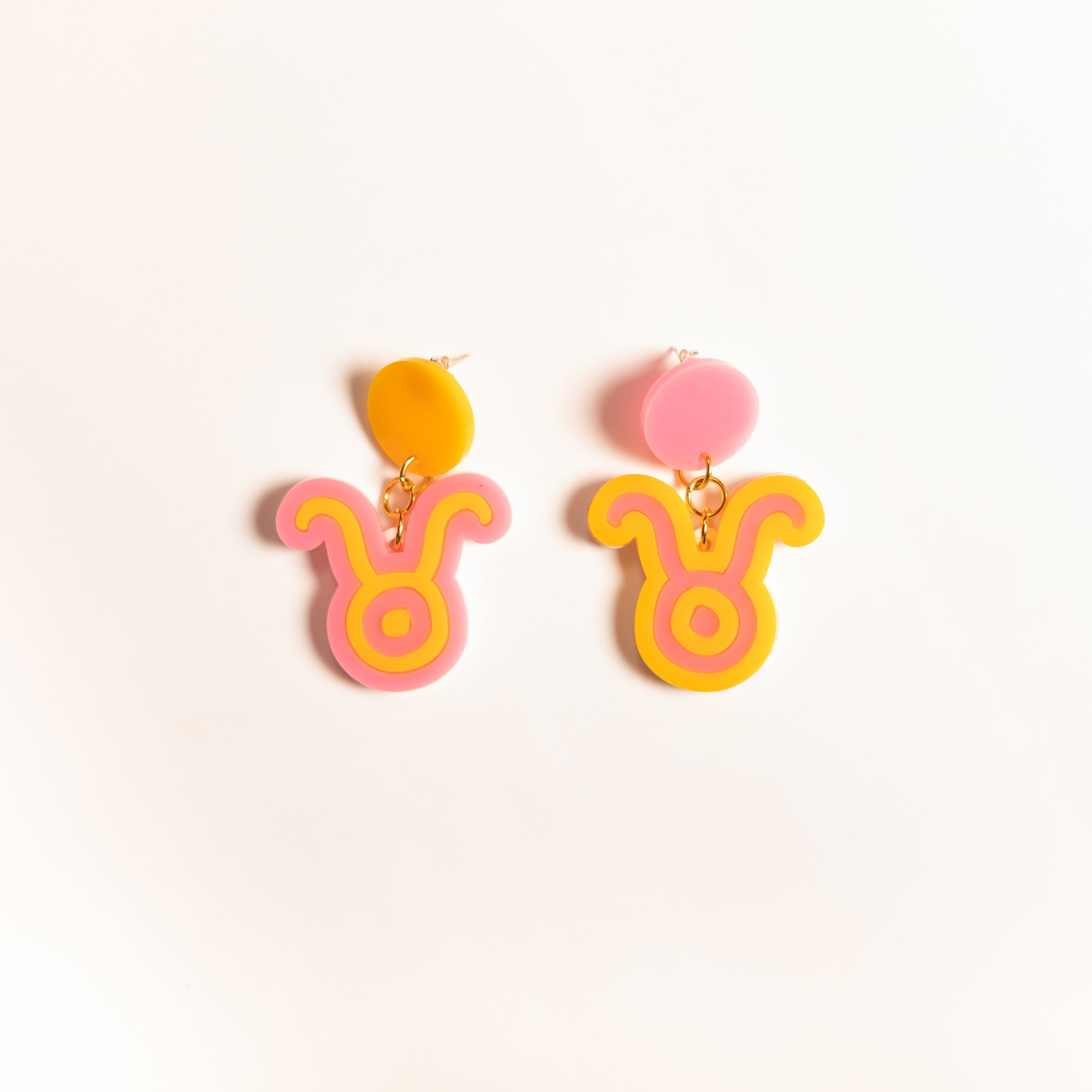 The Taurus Sign Hanging Stud Earrings
