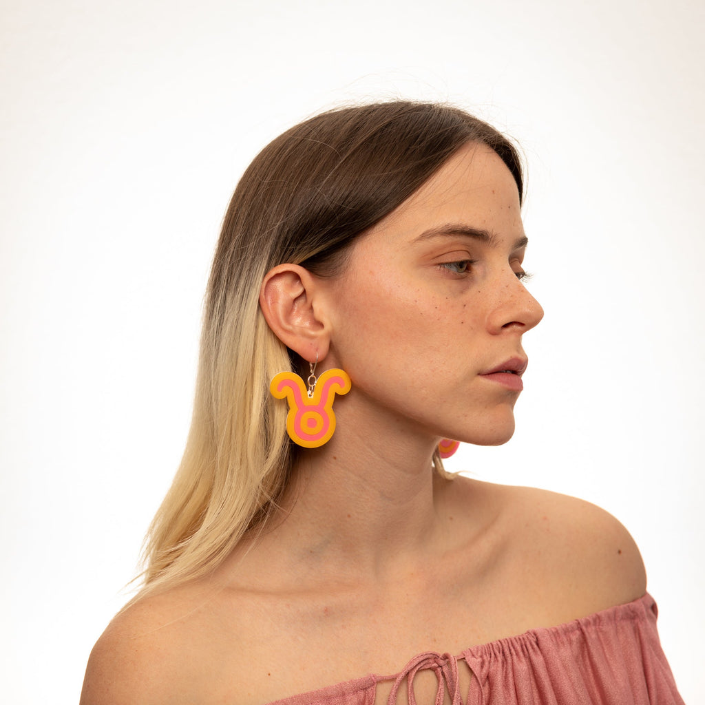 The Taurus Sign Dangle Earrings