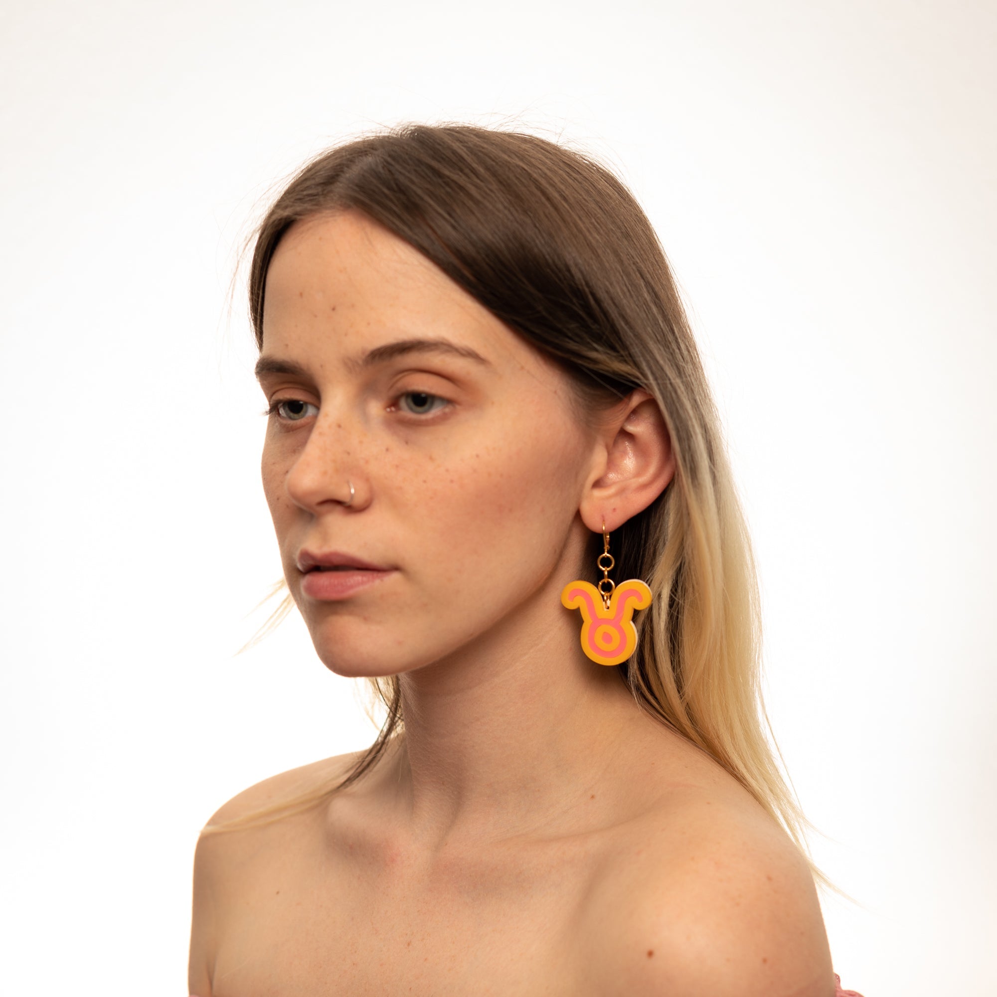 The Taurus Sign Dangle Earrings