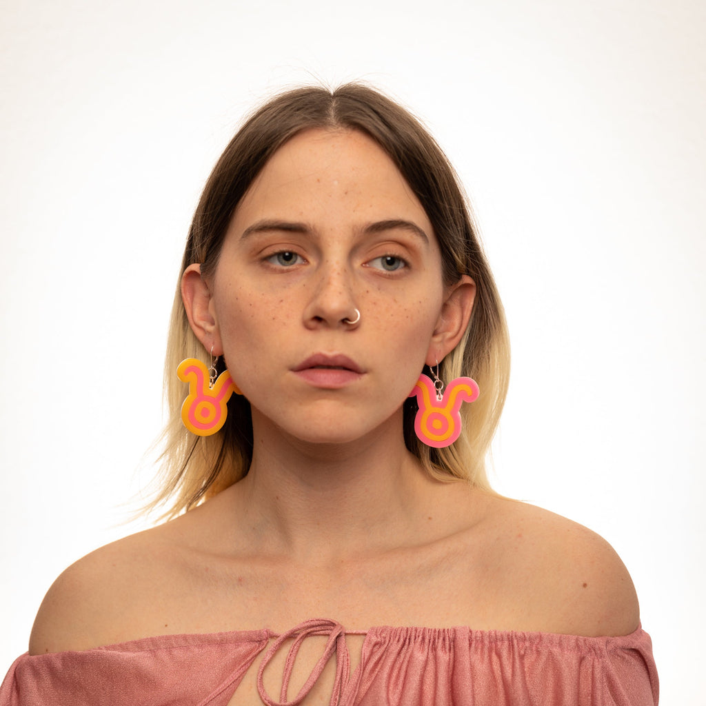 The Taurus Sign Dangle Earrings