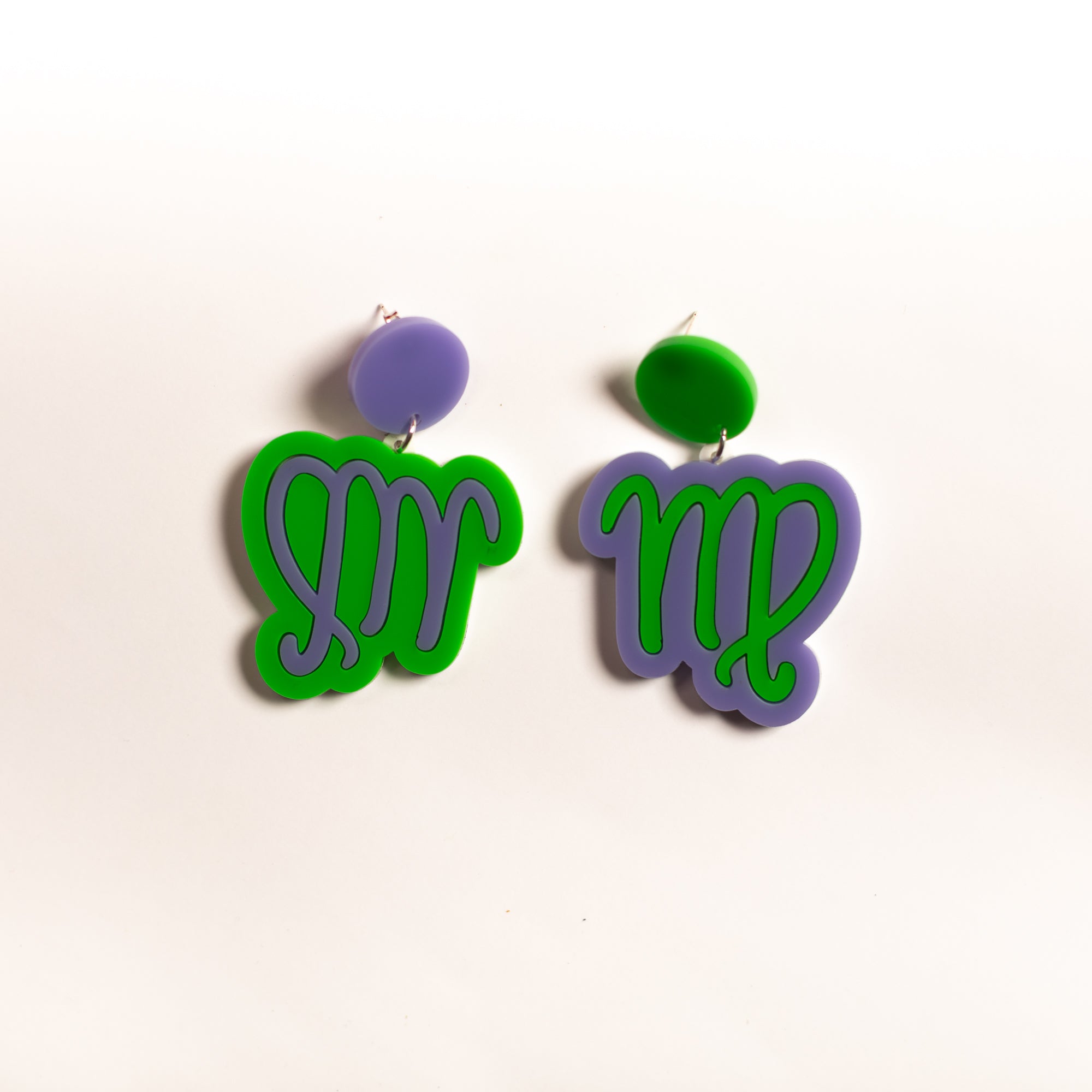 The Virgo Sign Hanging Stud Earrings