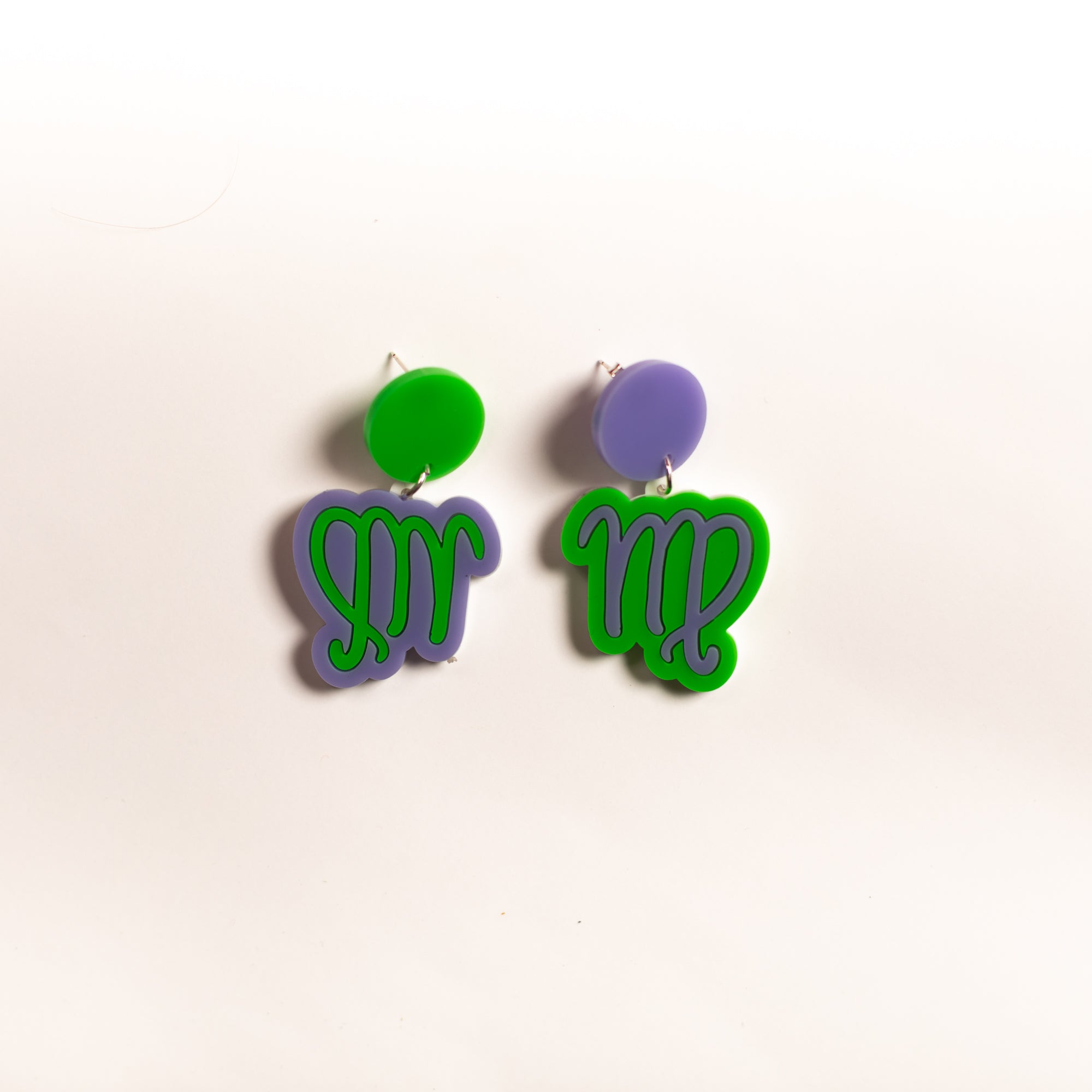 The Virgo Sign Hanging Stud Earrings