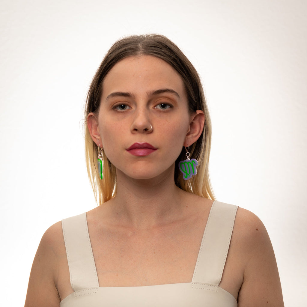 The Virgo Sign Dangle Earrings