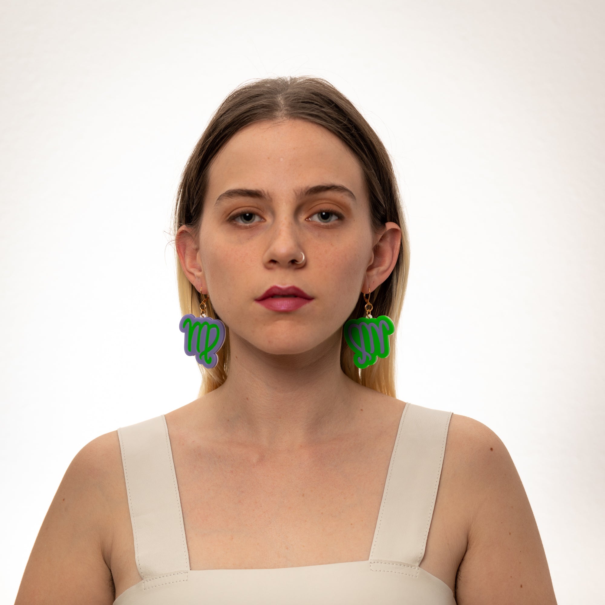 The Virgo Sign Dangle Earrings
