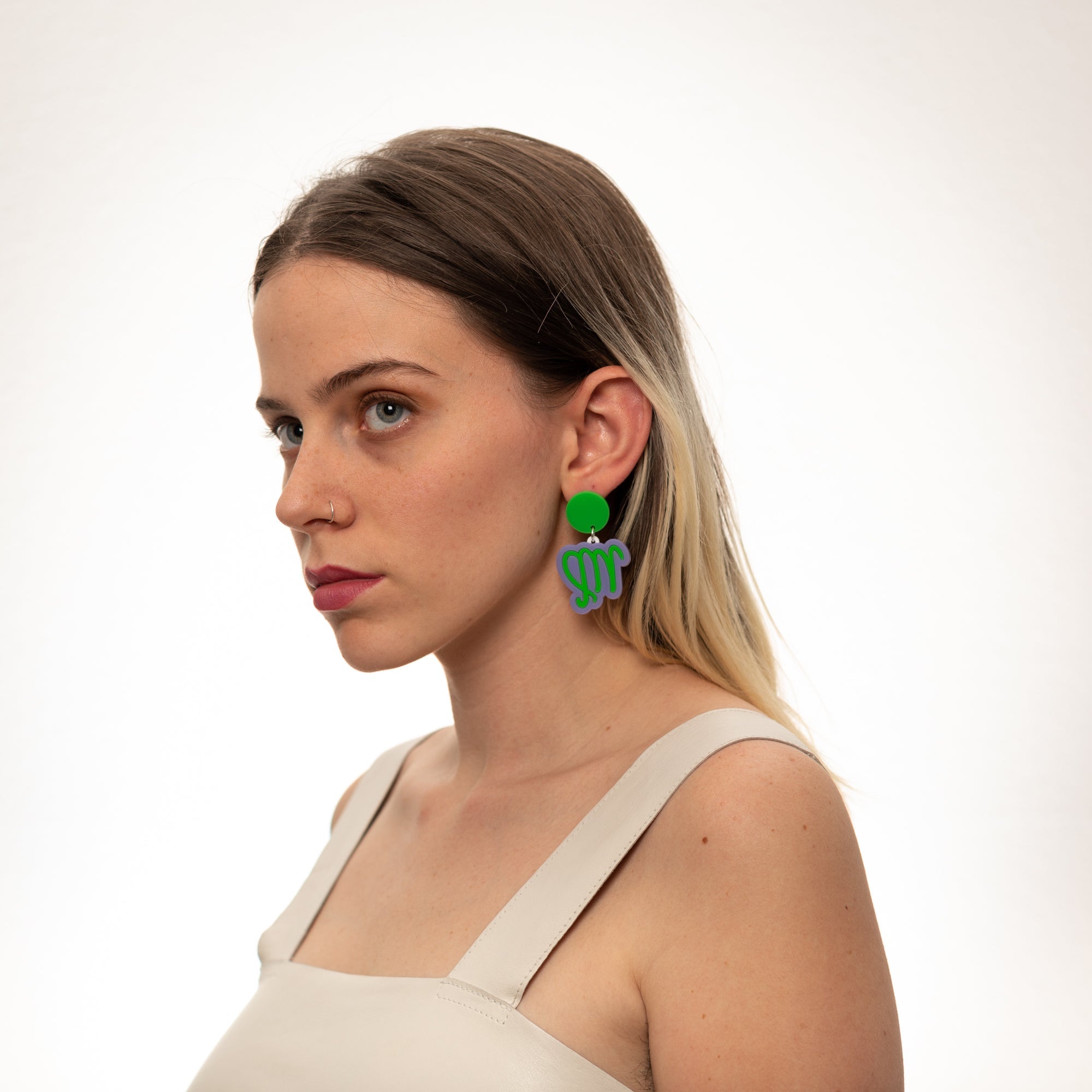 The Virgo Sign Hanging Stud Earrings