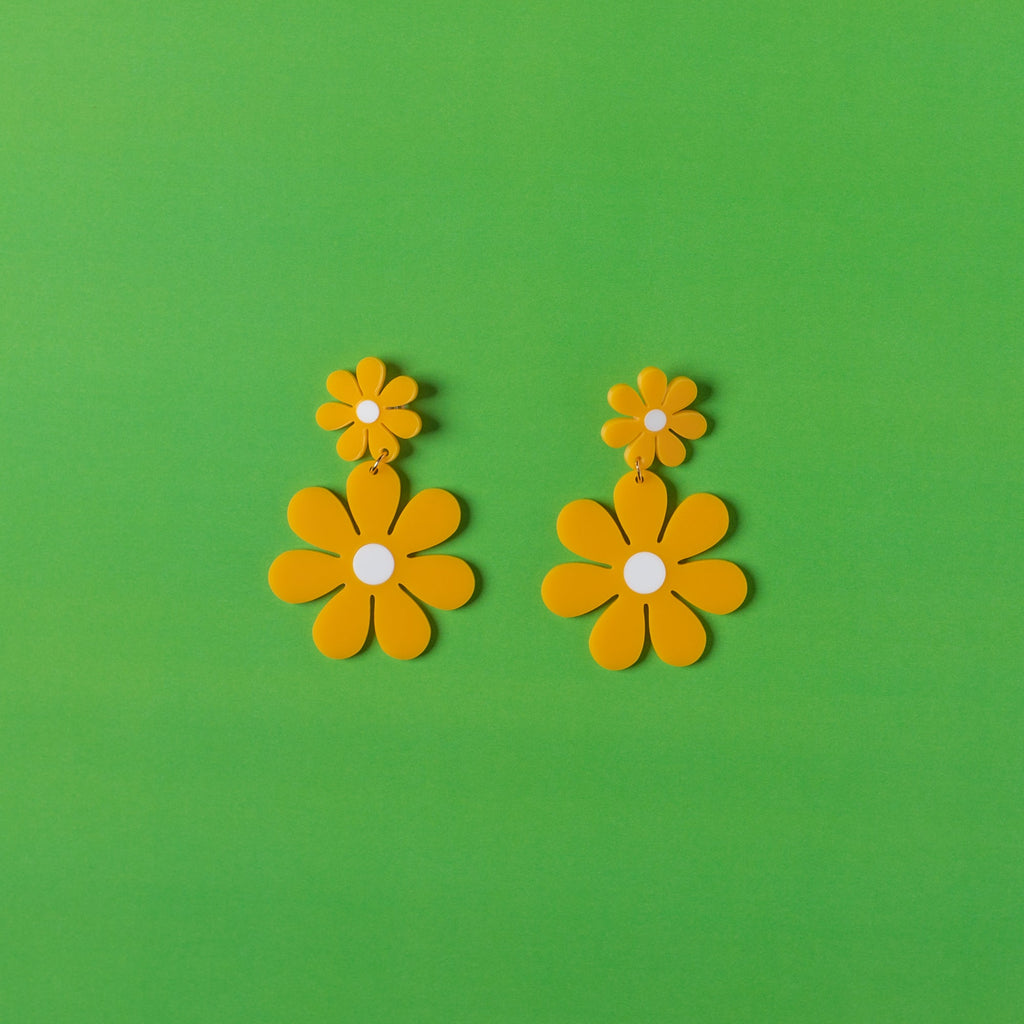 The Double Daisy Stud Earrings