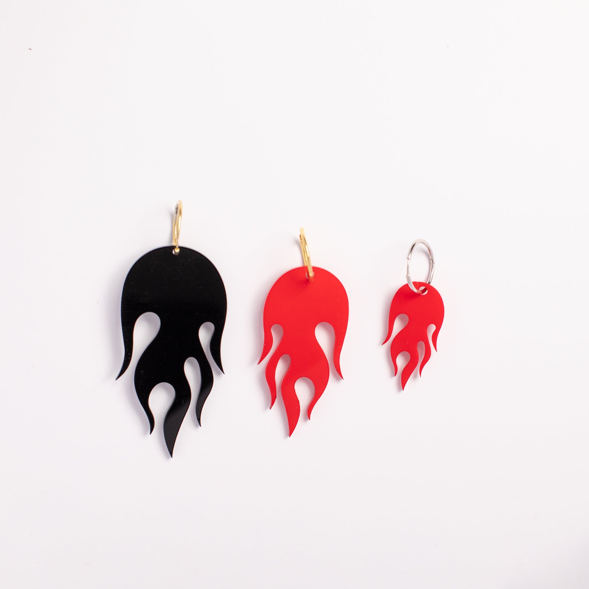 Flame Hoop Earrings