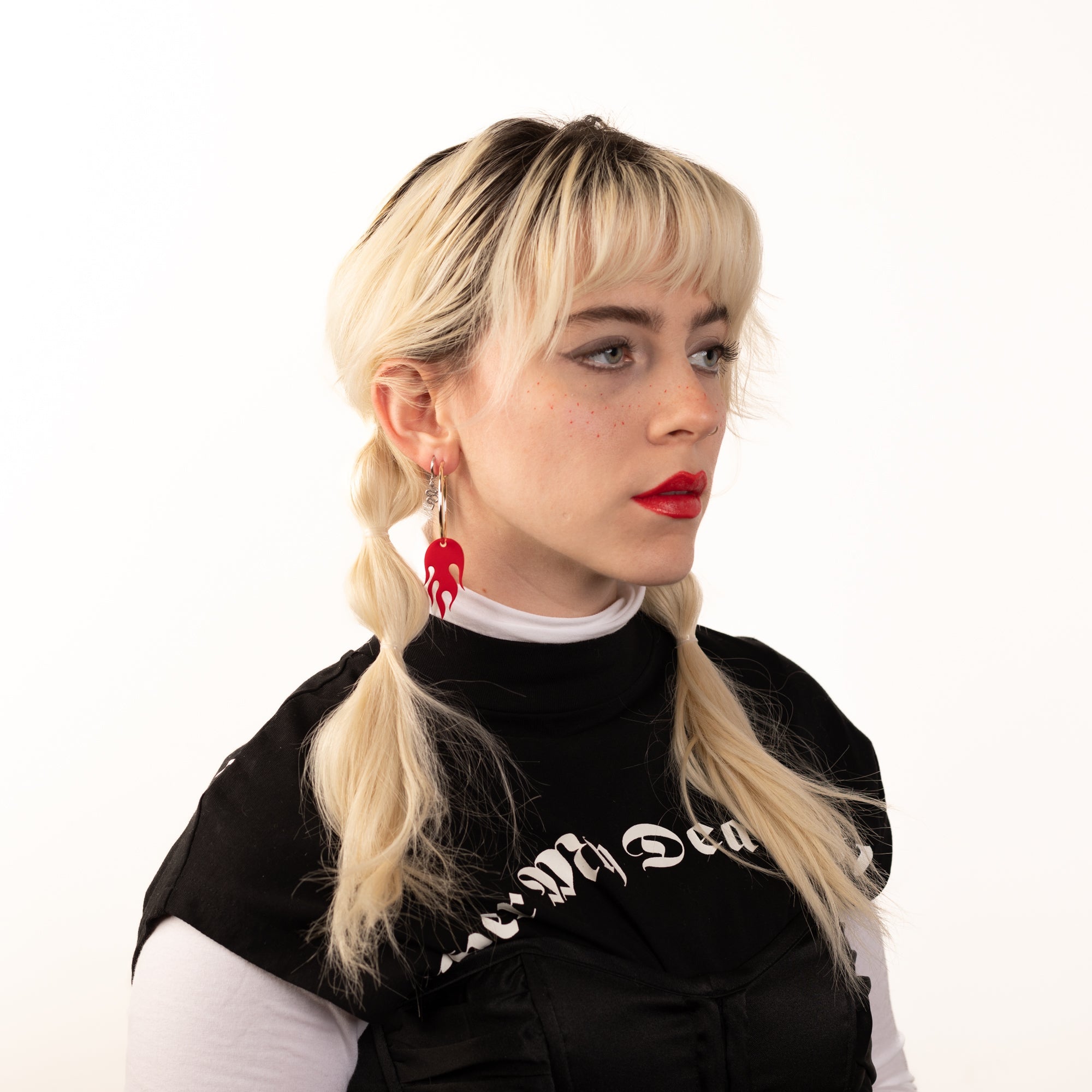 Flame Hoop Earrings