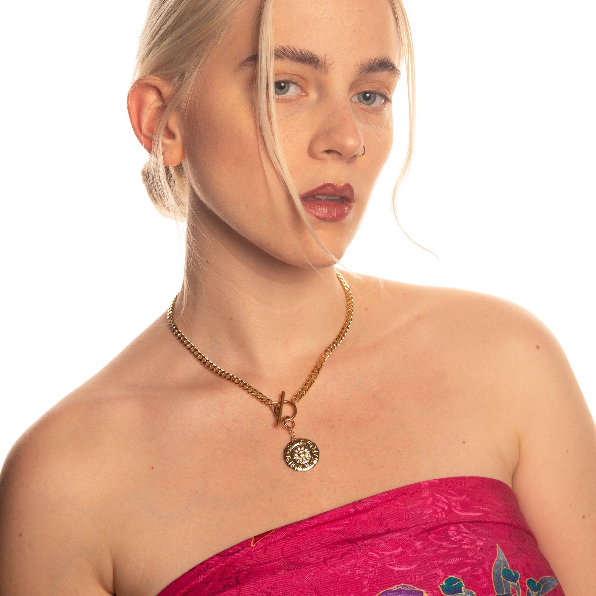 Zodiac Wheel Pendant Charm & Necklace