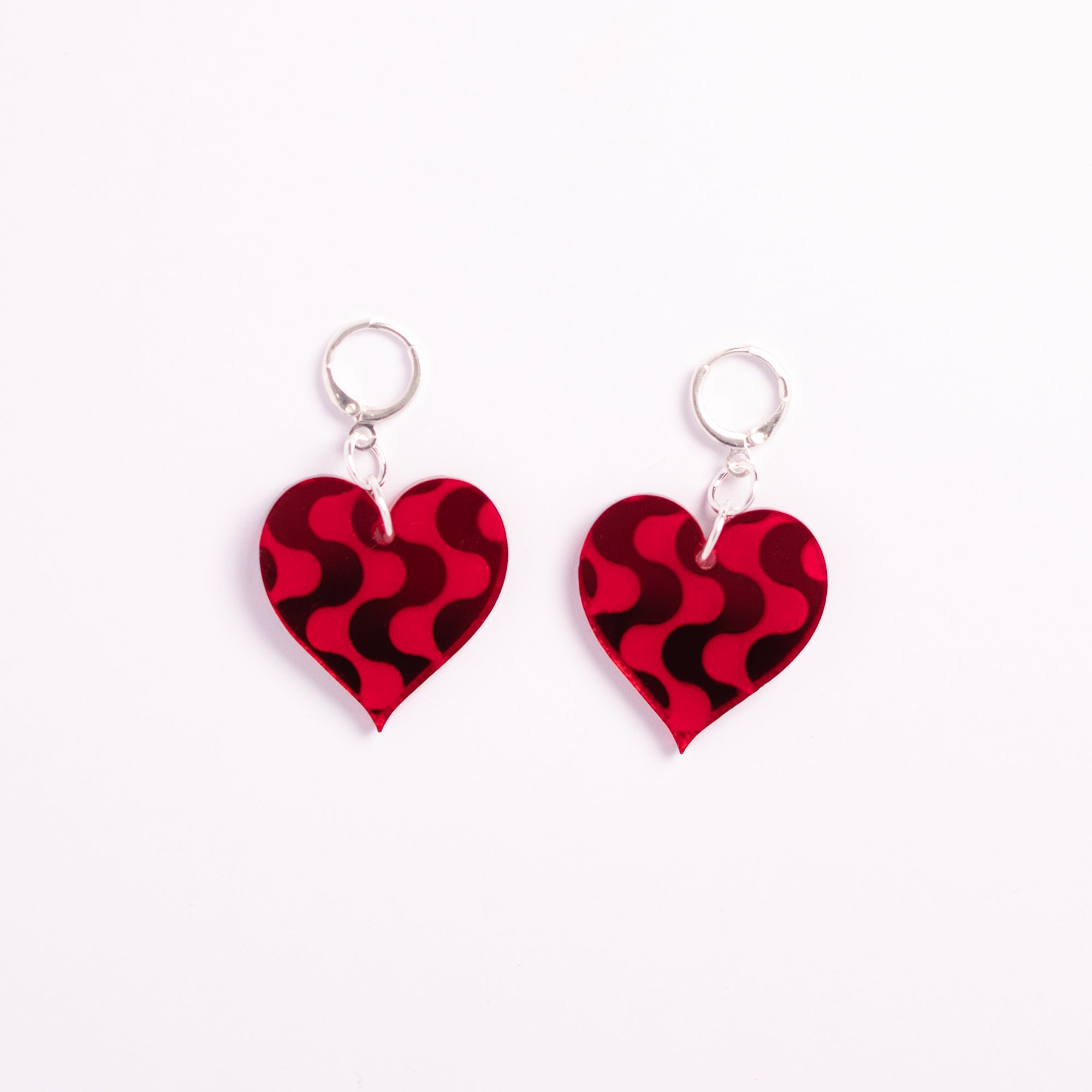 Engraved Heart Dangle Earrings